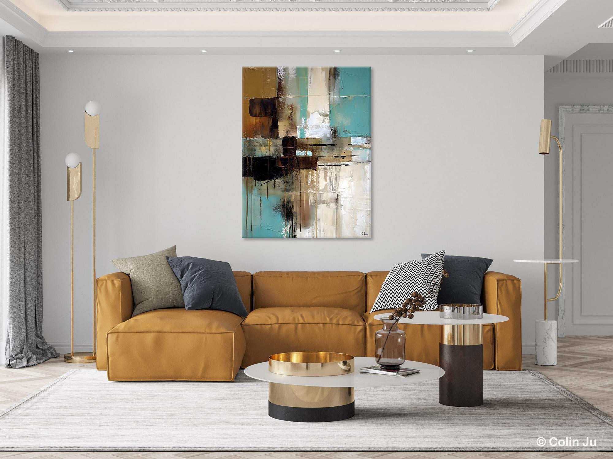 Hand Painted Canvas Art - Modern Extra Large Abstract Wall Paintings for Living Room Decor | Contemporary Original Artwork for Home & Office Interior Design