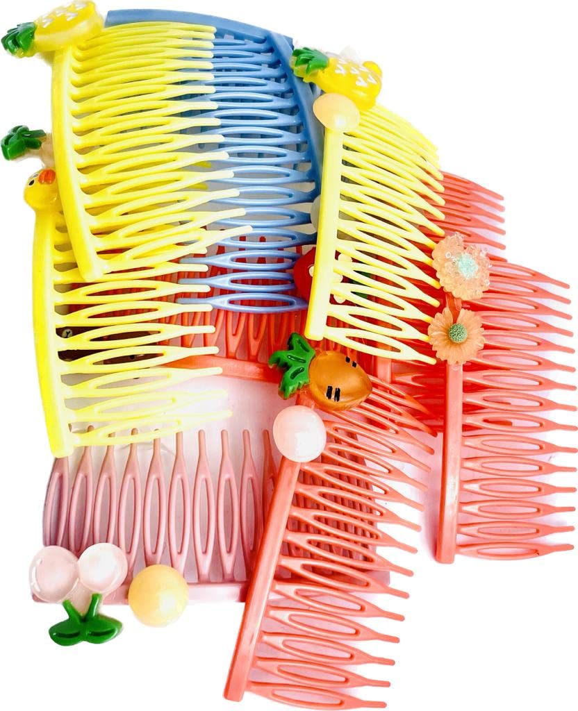 2PCS Acrylic Side Hair Clips for Women & Girls - French Comb Hairpins, Jooda Pins, Plastic Hair Accessories for Wedding, Party & Everyday Styling