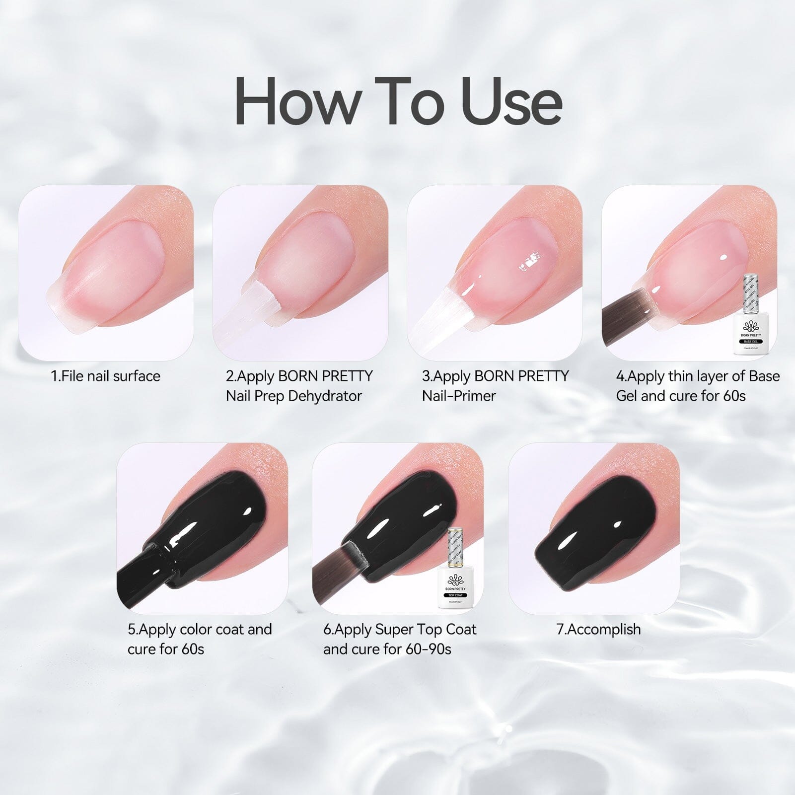 BORN PRETTY 15ml Nail Base Coat Gel - Long-Lasting Nail Polish Primer for Strong & Healthy Nails - Perfect for DIY Manicures at Home & Salon Use