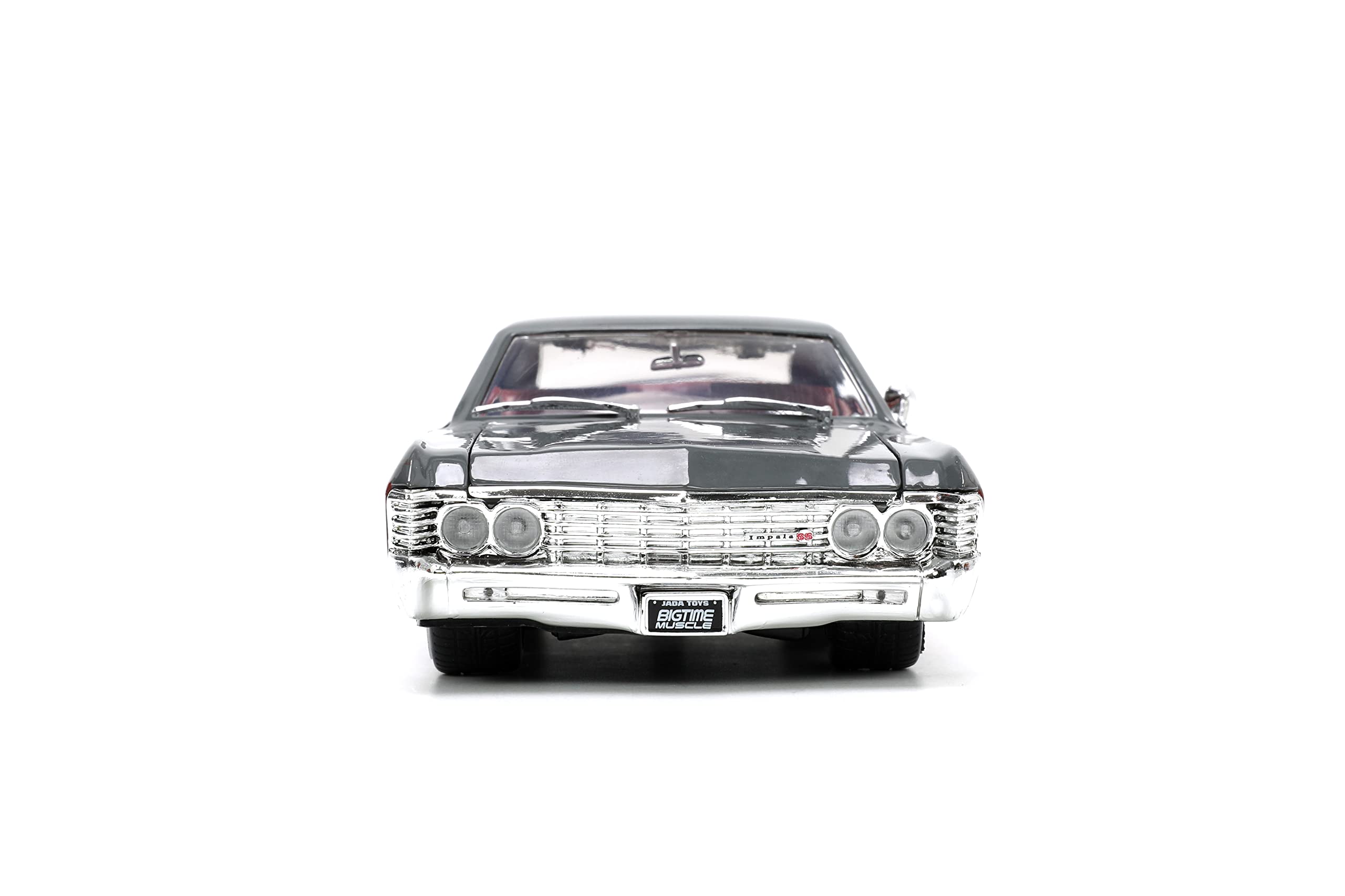 Jada Toys 1:24 Scale 1967 Chevy Impala SS Die-Cast Model Car - Gray & Burgundy - Collectible Muscle Car for Kids & Adults - Perfect for Display, Gifts & Car Enthusiasts