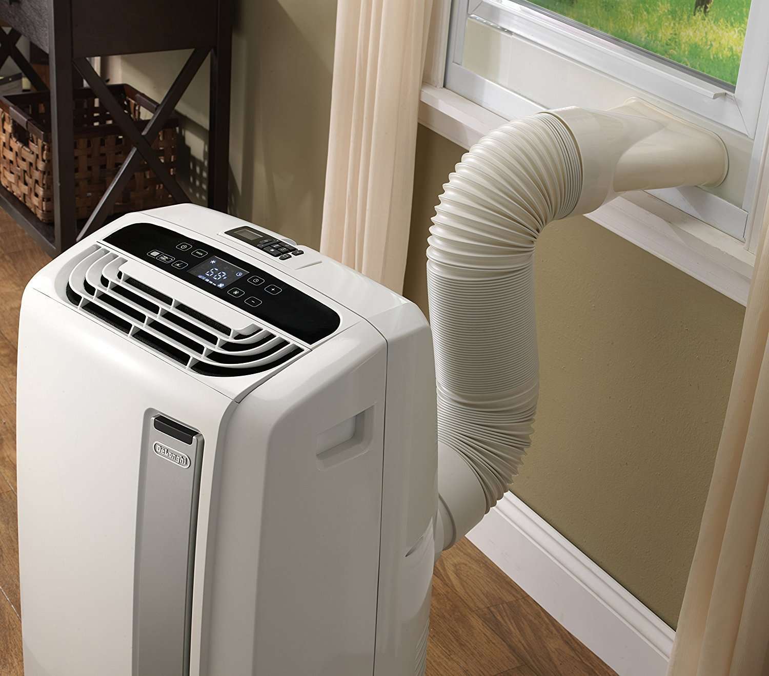 DeLonghi AN140HPEWKC 14000 BTU Portable Air Conditioner with Heater - Single Hose Design for Efficient Cooling & Heating - Perfect for Bedrooms, Living Rooms & Small Offices