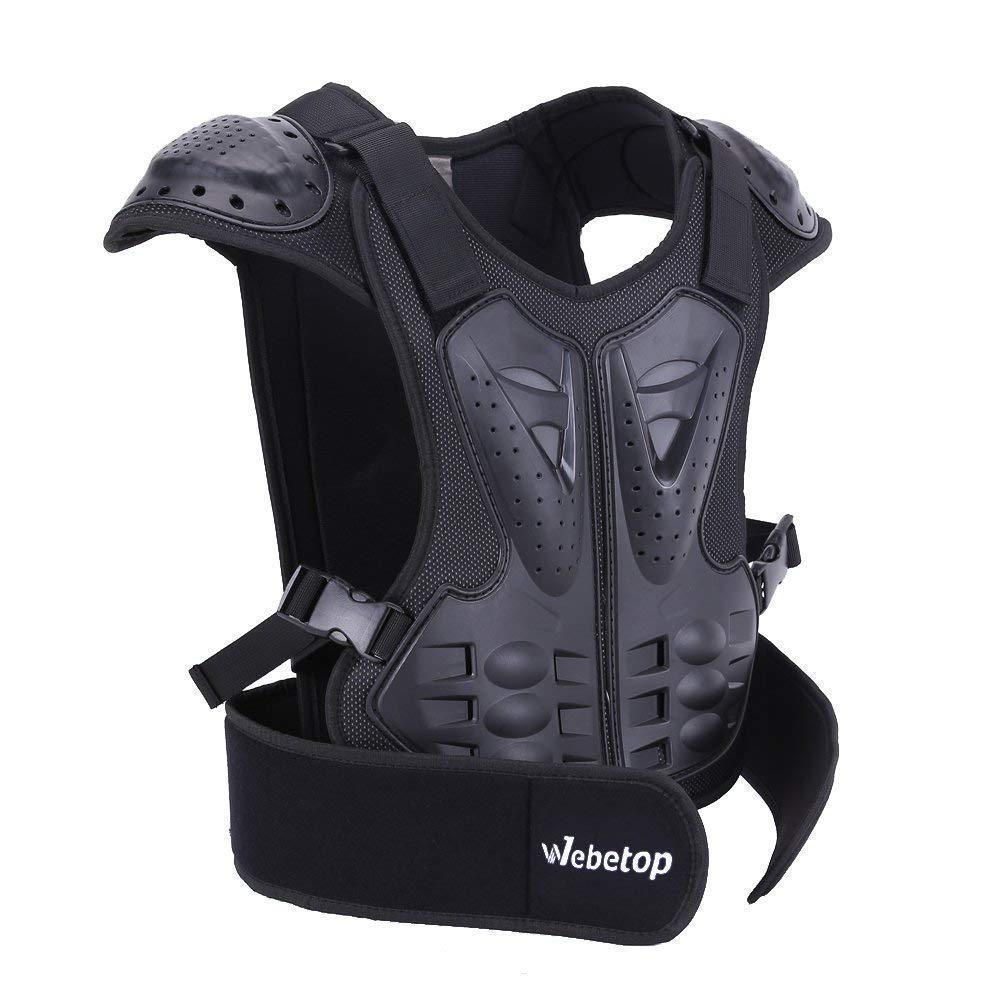 Webetop Dirt Bike Body Armor Vest - Chest & Spine Protector for Kids & Adults (Size L) - Impact Protection for Dirt Biking, Motocross, ATV Riding & Snow Skiing