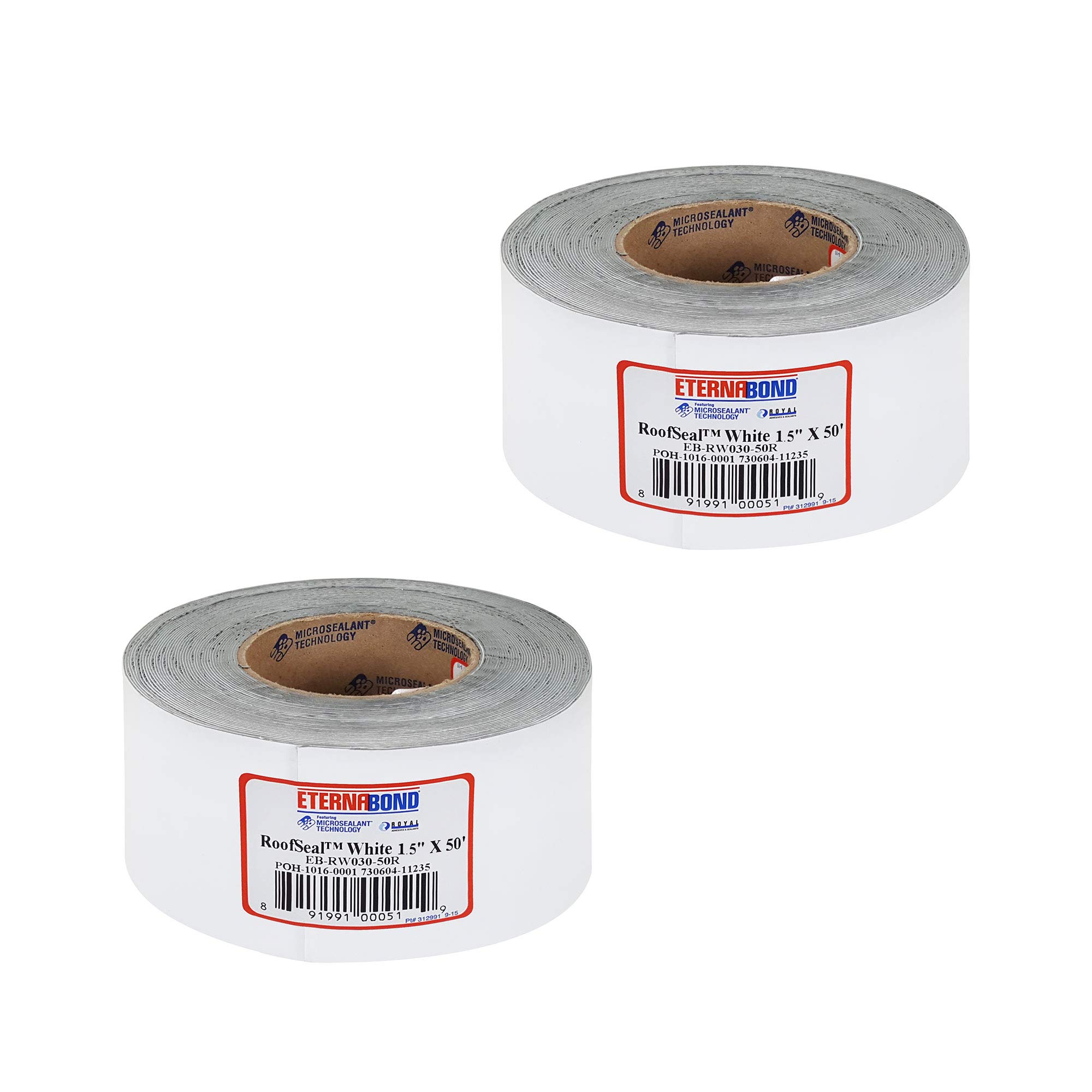Eternabond RV Rubber Roof Seal Tape - White RV Roof Sealant for Trailers & Campers (2 Pack, 1.5