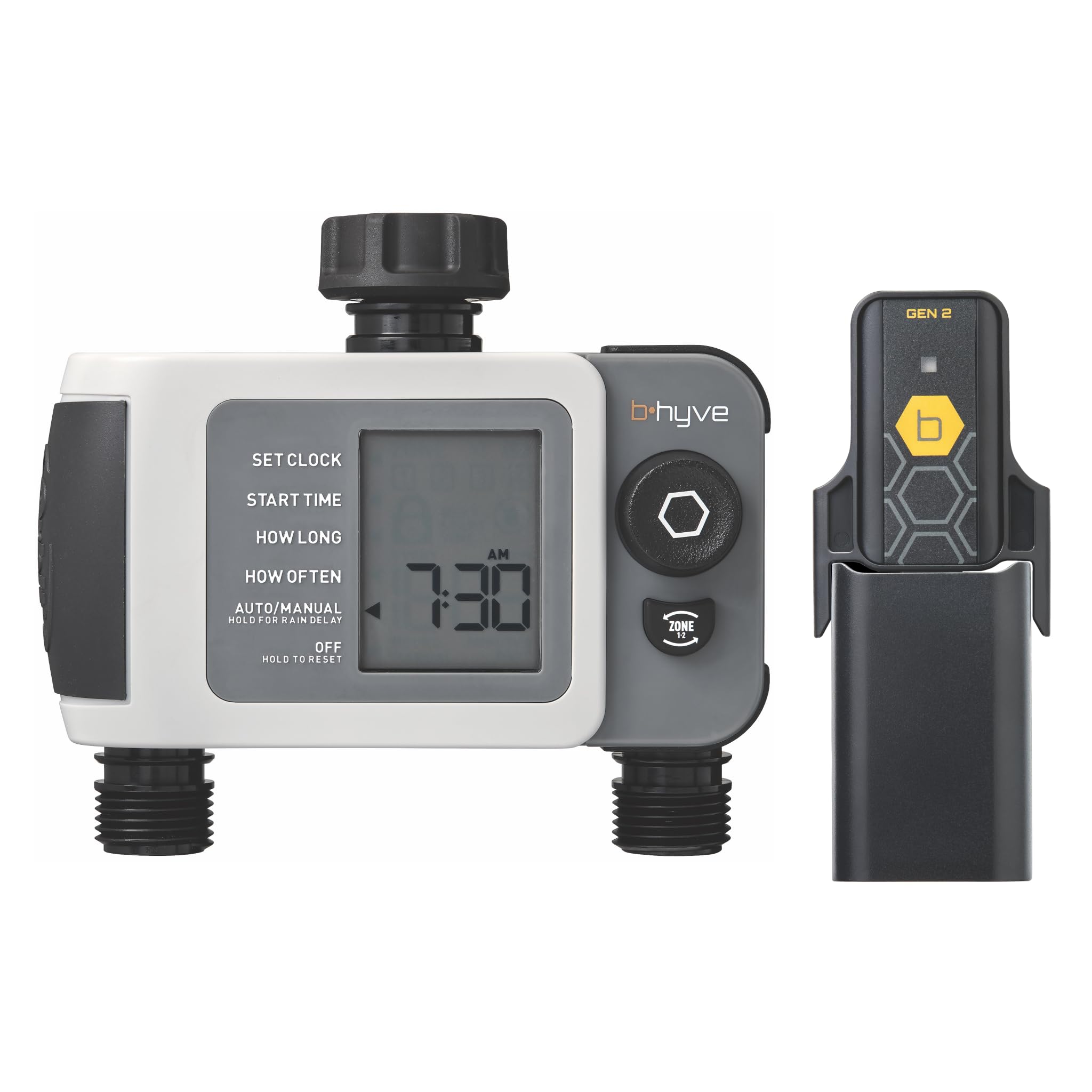 Orbit 24637 B-hyve XD 2-Port Smart WiFi Hose Watering Timer with Hub - Automatic Garden Sprinkler Controller for Lawns & Plants