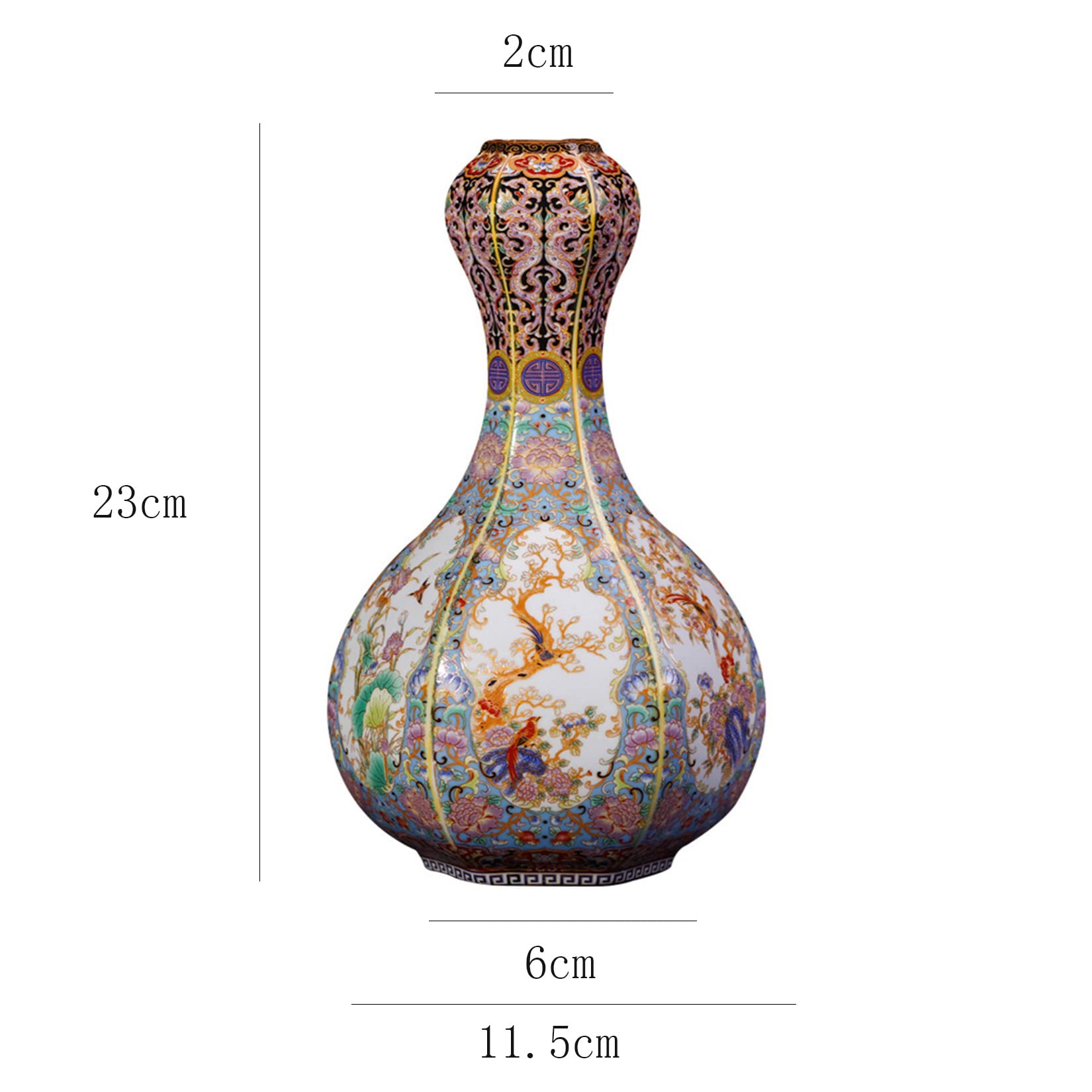 Handmade Jingdezhen Ceramic Vase - Large Pink Oriental Porcelain Floor Vase for Living Room Decor | Antique Chinese Flower Vase for Home, Wedding & Office Decoration