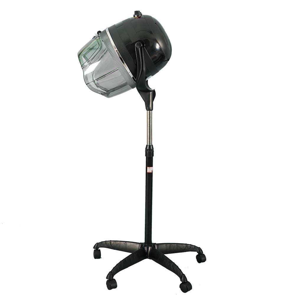Professional Hair Dryer Hood with Timer & Temperature Control - 950W Portable Floor Stand Hair Dryer for Salon & Home Styling (Black) | Perfect for Hairdressers, At-Home Treatments & Salon Styling