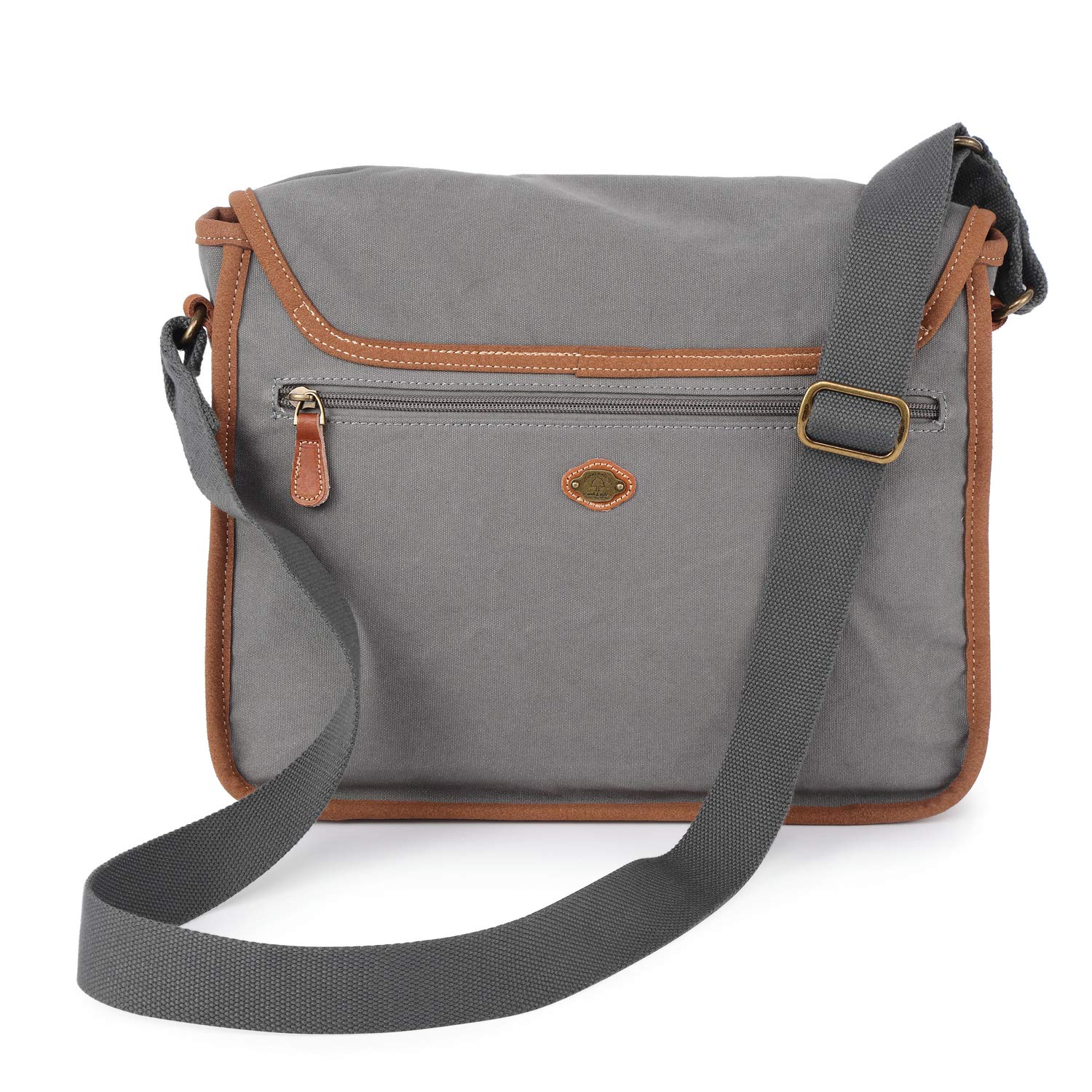 TSD Brand Stylish Dolphin Studded Messenger Bag for Men & Women - Trendy Grey Crossbody Bag for Work, School & Travel