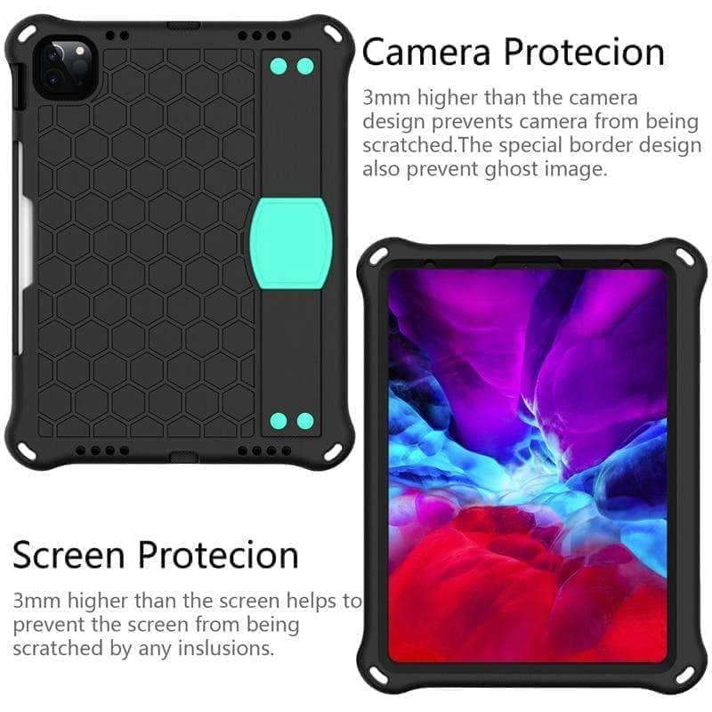2022 iPad Air 5 Protective Case with Stand - Shockproof EVA Kids Cover for School, Travel & Home Use