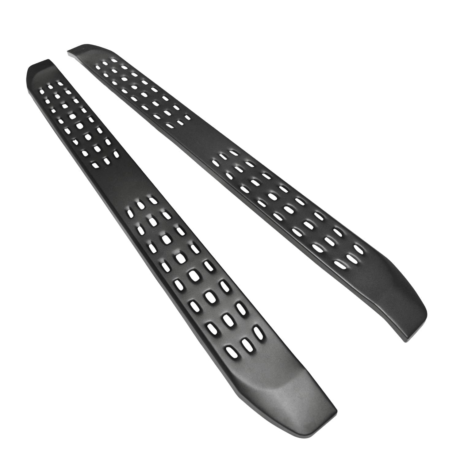 TAC Frigate Running Boards for 2019-2025 Chevy Silverado 1500 & GMC Sierra 1500 | 2020-2025 Silverado/Sierra 2500/3500 HD Crew Cab - Black Textured Nerf Bars (2-Piece Set, 91