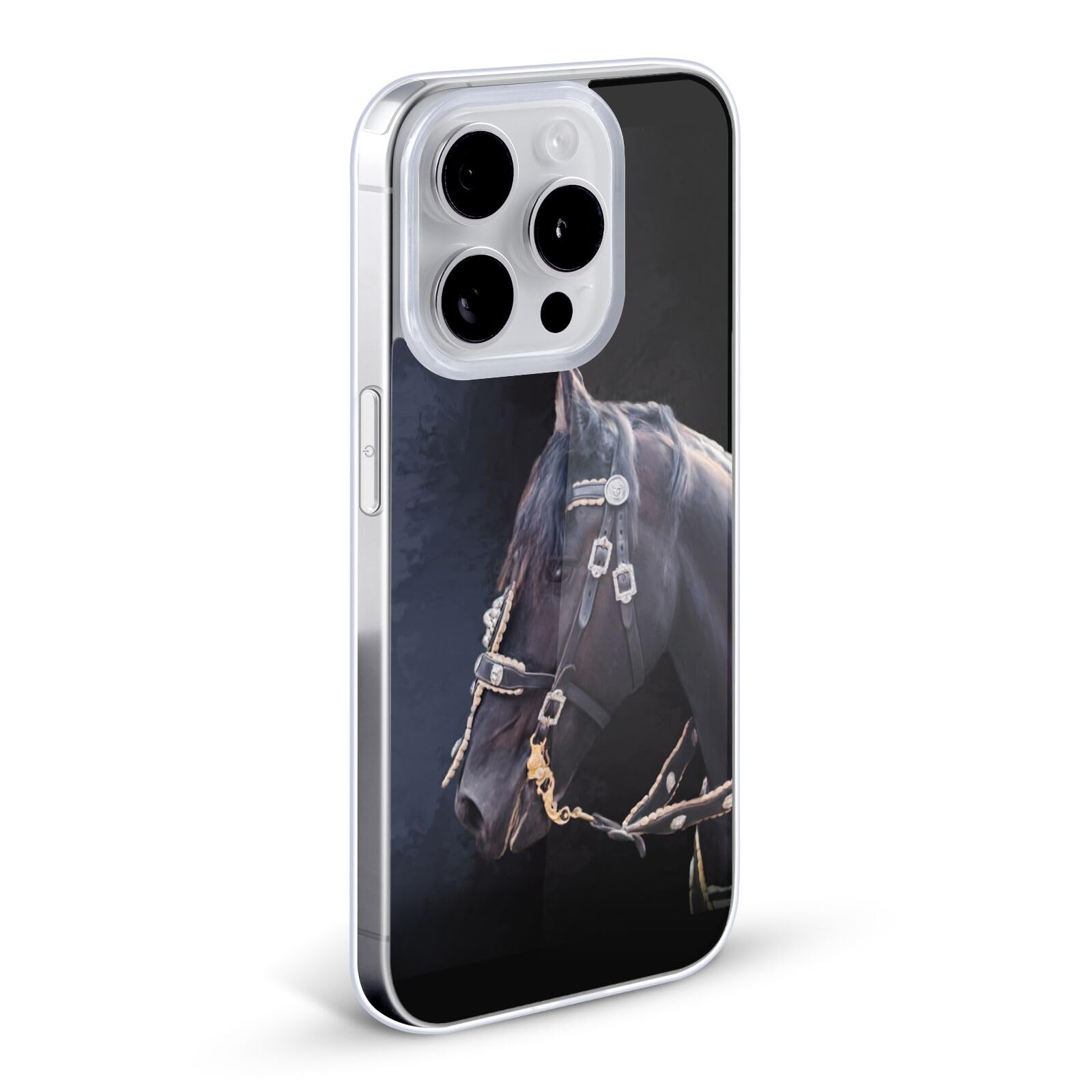 Officially Licensed Simone Gatterwe Friesian Horse Pegasus & Unicorns Soft Gel Phone Case for iPhone 7 Plus/8 Plus - Cute Protective Cover for Women Girls, Perfect Gift for Animal Lovers & Fantasy Fans