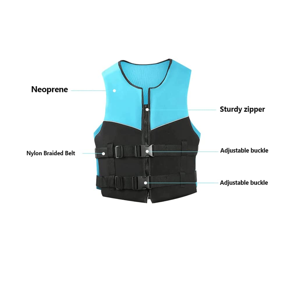 Best Adjustable Life Jackets for Adults - Men & Women Safety Swim Vest with Zipper & Strap for Kayaking, Boating & Water Sports