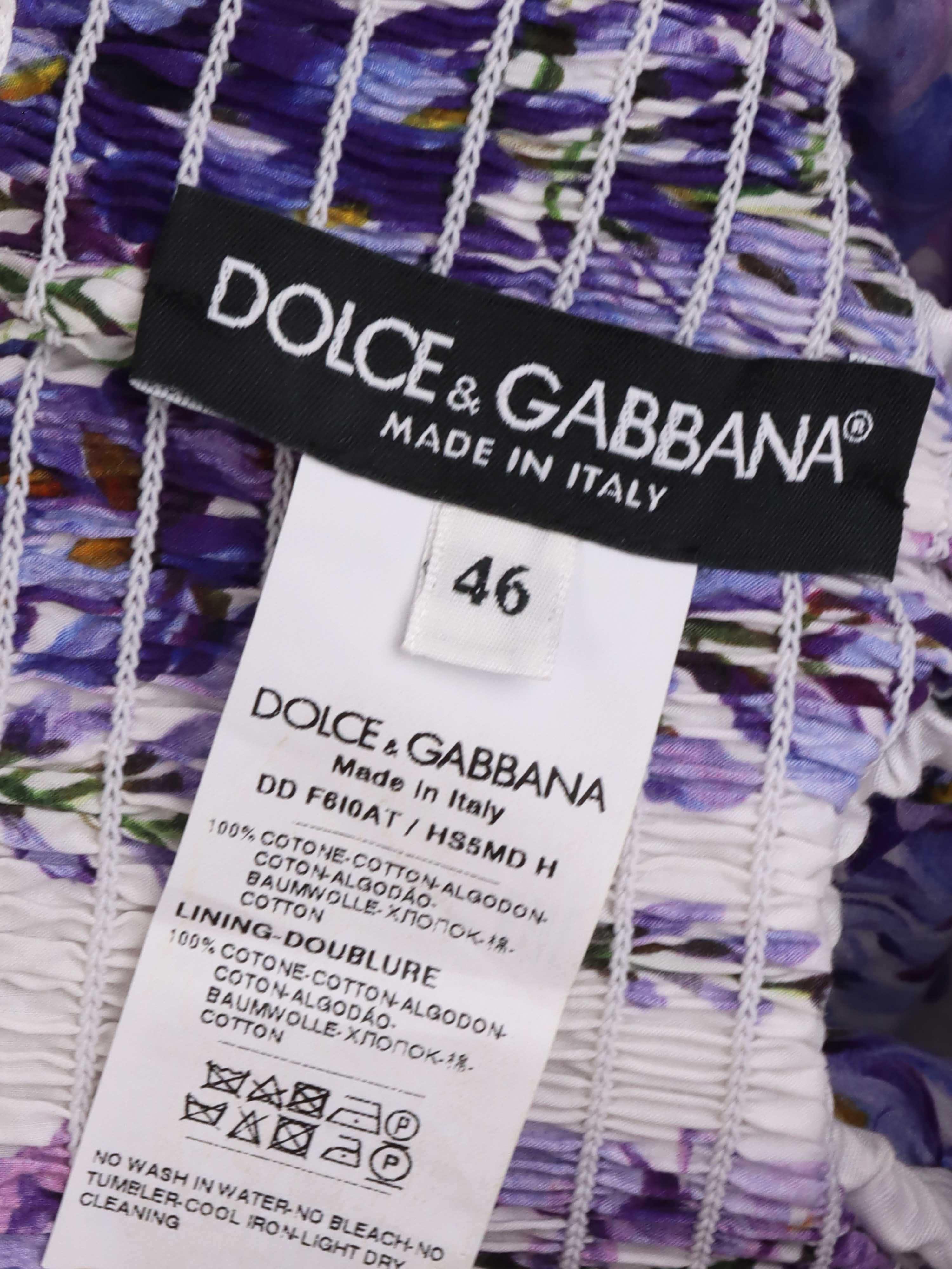 Dolce & Gabbana Purple Floral Mini Dress for Women | Elegant Summer Party Cocktail Dress | Perfect for Weddings, Date Nights & Special Occasions