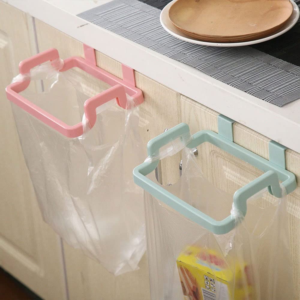 TOMYEUS Hanging Trash Bag Holder - Portable Compost Bin for Kitchen, Cabinet & Outdoor Use - Green Garbage Bag Rack with Step Pedal - Ideal for Food Waste, Recycling & Small Space Storage