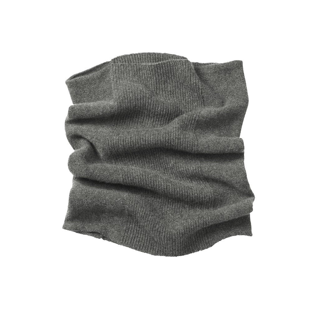 Parisbonbon Men's 100% Cashmere Ribbed Neck Warmer Scarf - Light Gray, One Size - Winter Accessory for Outdoor Activities & Cold Weather Protection