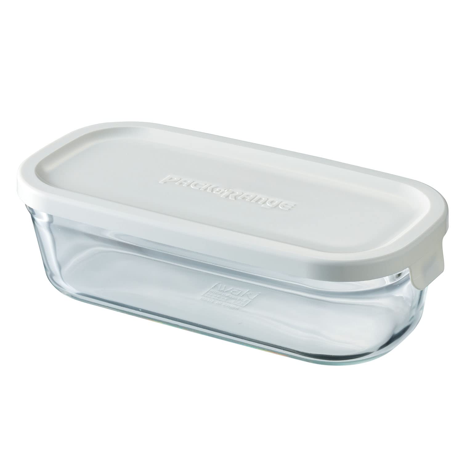 AGC iwaki Heat Resistant Glass Storage Container Set - Microwave Safe, Freezer Safe, BPA-Free (500mL, White) - Perfect for Meal Prep, Leftovers & Food Storage - Japan Import N3246-W