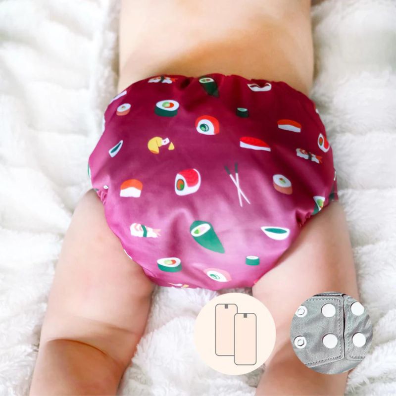 All-in-One Cloth Diapers for Babies - Reusable, Adjustable & Eco-Friendly - Perfect for Daycare, Travel & Overnight Use