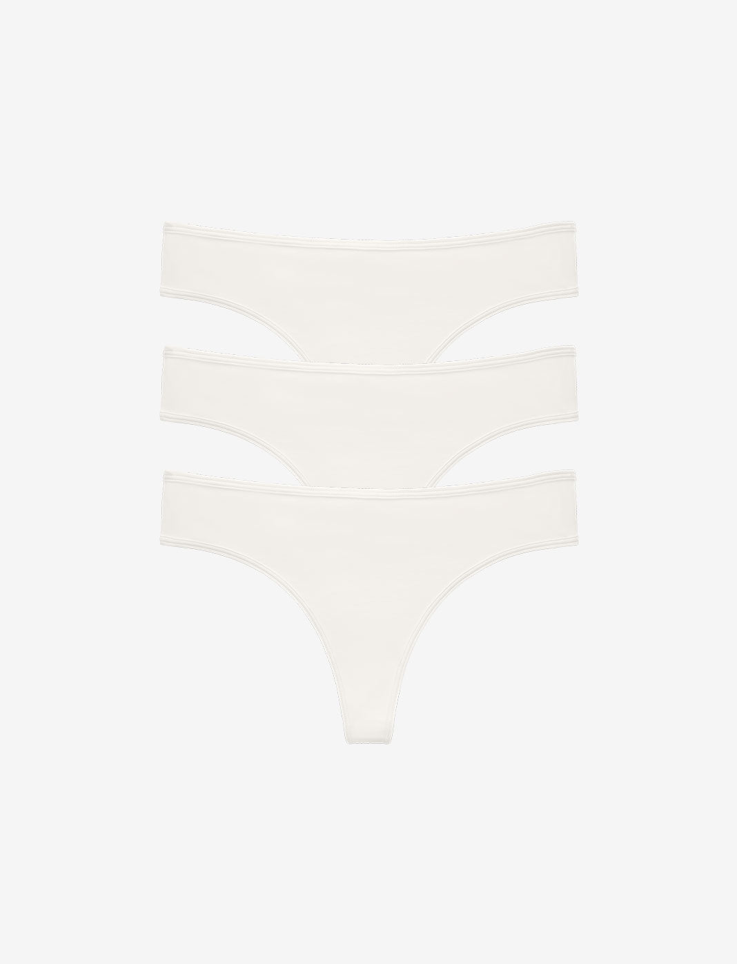 Organic Cotton Thongs 3-Pack - Ultra Soft Breathable Underwear for Women | Comfortable Everyday Wear, Yoga & Sleep