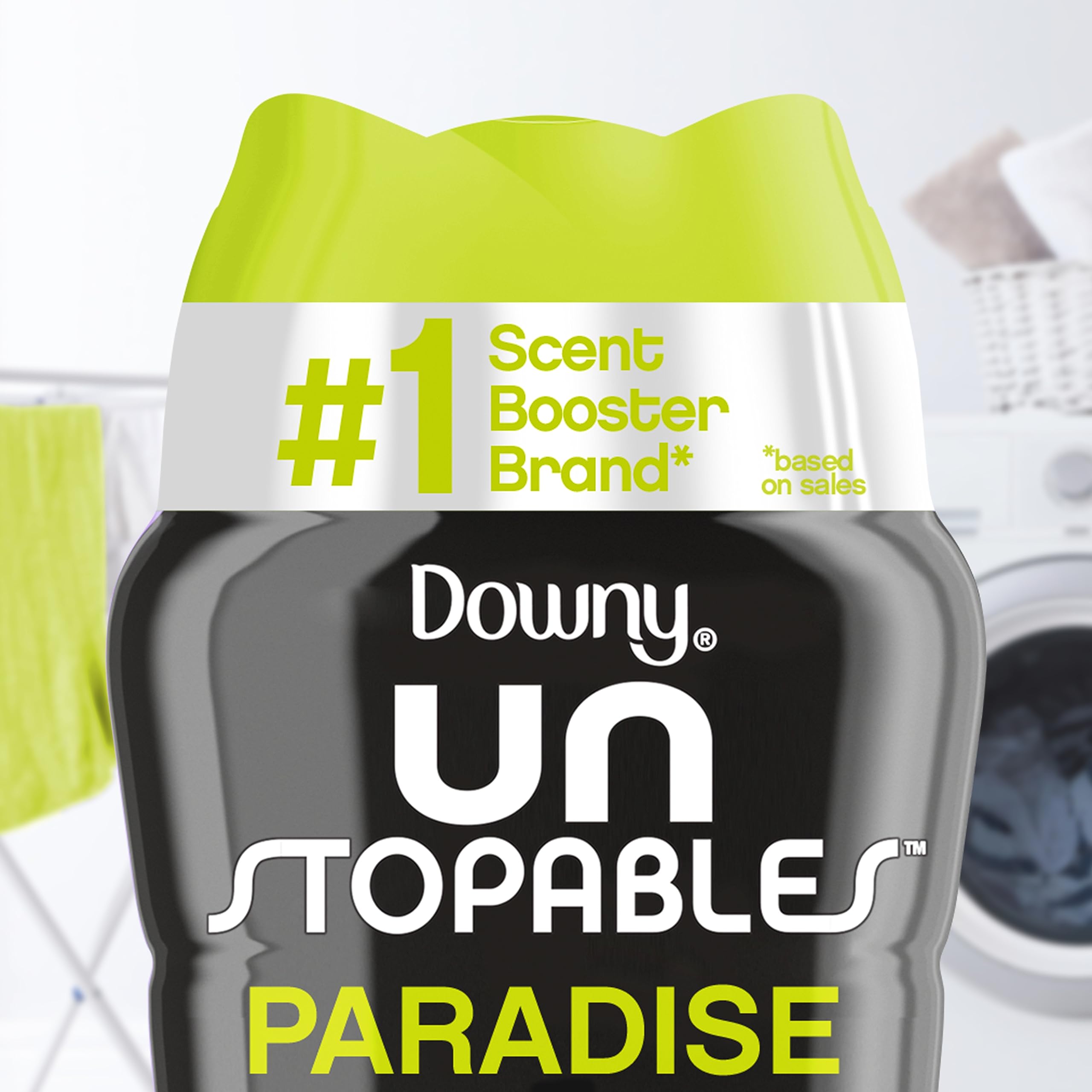 Downy Unstopables In-Wash Laundry Scent Booster Beads - Long Lasting Freshness, Paradise Scent, 12.2 oz - Perfect for Washer & Laundry Refresh | Eliminates Odors & Keeps Clothes Smelling Great All Day
