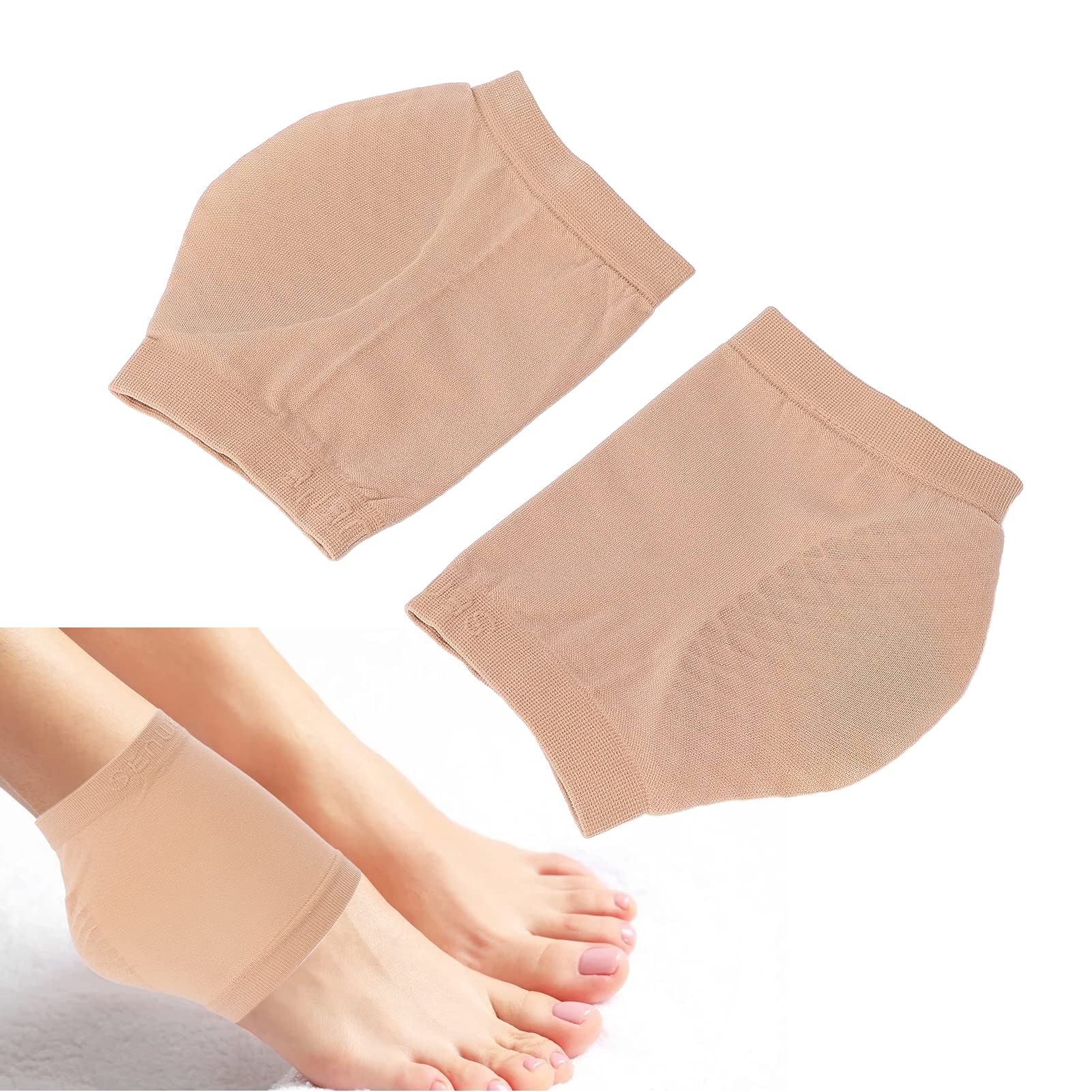 Moisturizing Gel Socks for Dry Cracked Heels - Intensive Hydration Foot Treatment with Lotion, Spa Quality Heel Balm & Softener - Perfect for Overnight Foot Care, Pedicure & Cracked Heel Repair