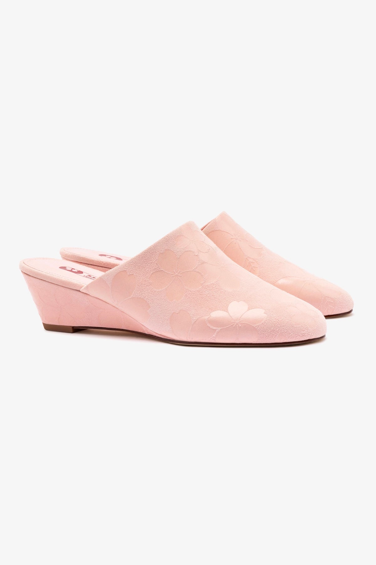 Venice Wedge Sandals in Tulip Sakura Printed Suede - Comfortable Women's Summer Shoes for Beach, Vacation & Casual Outings