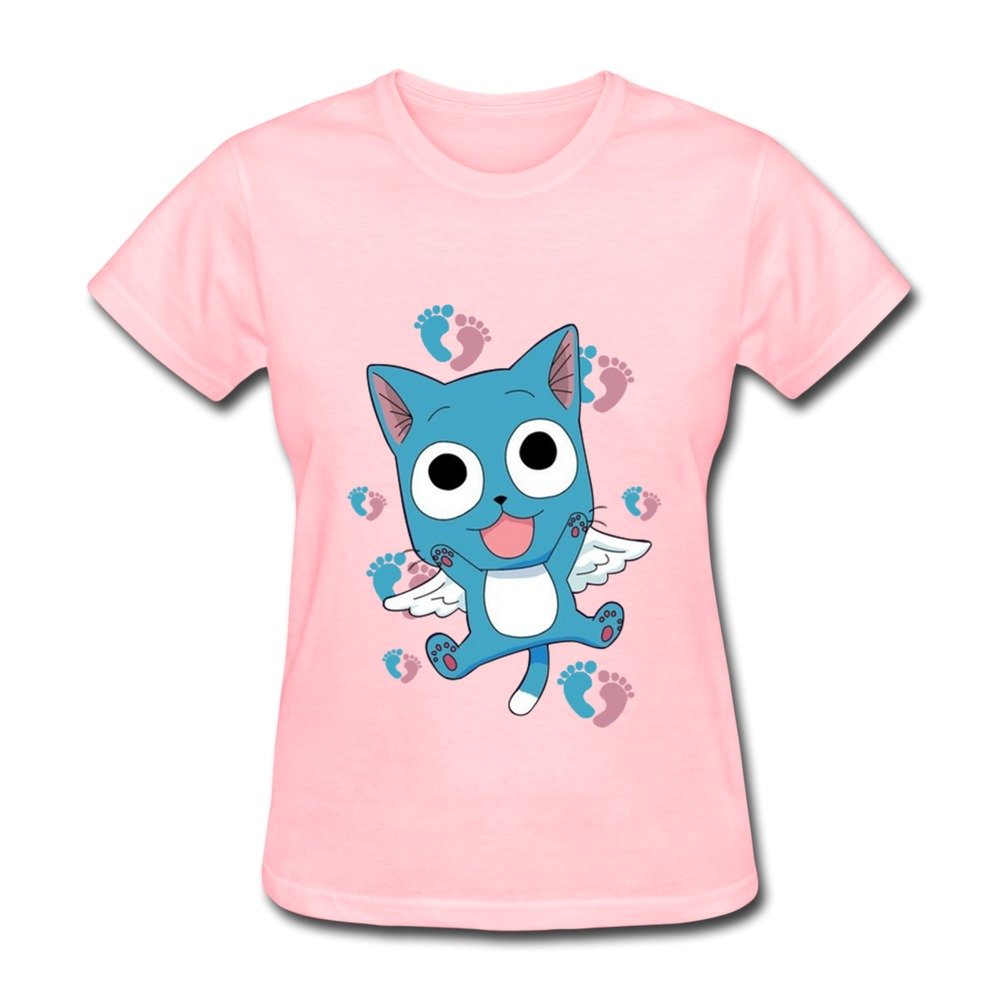 MeiLee Women's Fairy Tail Anime Graphic Short Sleeve T-Shirt - Casual Cosplay & Anime Convention Outfit for Fans