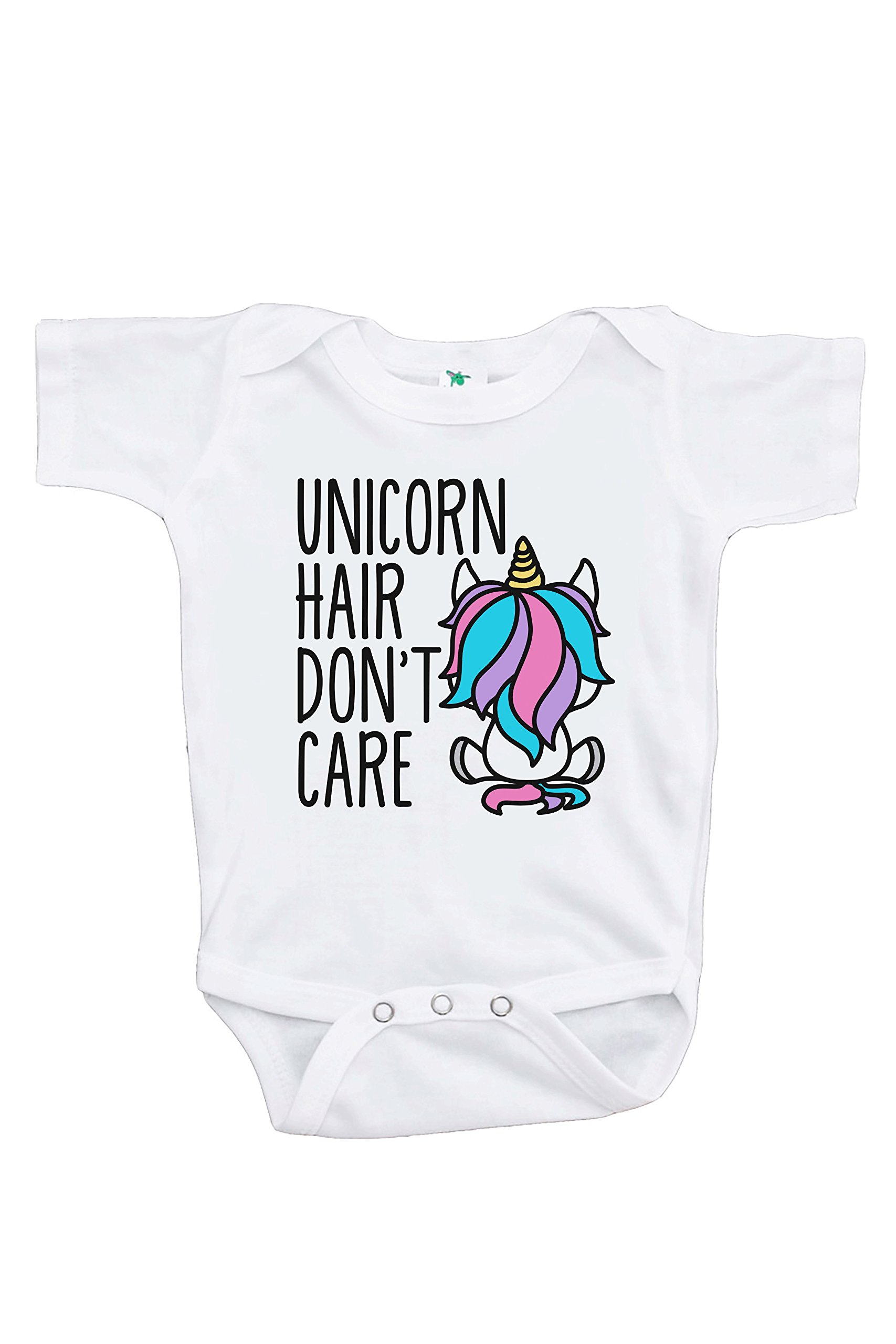 7 ate 9 Apparel Kids Unicorn Hair One-Piece Bodysuit - Soft Cotton Baby Romper for Girls | Perfect for Birthday Parties, Photo Shoots & Everyday Play