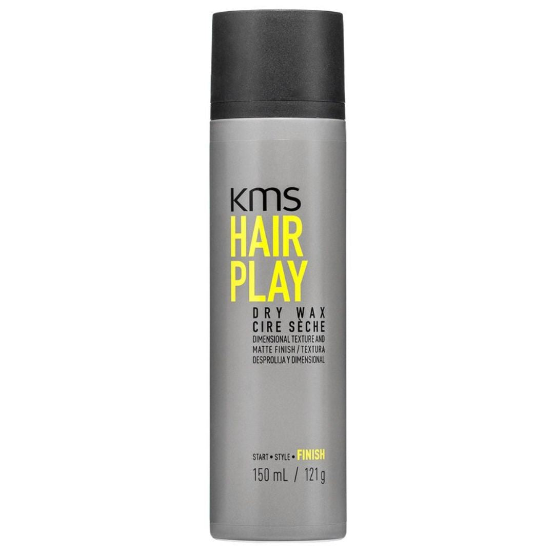 KMS Hair Play Dry Wax 121g - Strong Hold Styling Wax for Men & Women - Perfect for Textured, Messy & Spiky Hairstyles - Salon-Quality Hair Styling Product