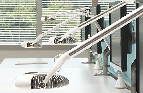 Humanscale Element Table Lamp Mount - Silver Desk Mount for Adjustable Lighting | Perfect for Home Office, Study & Workspace