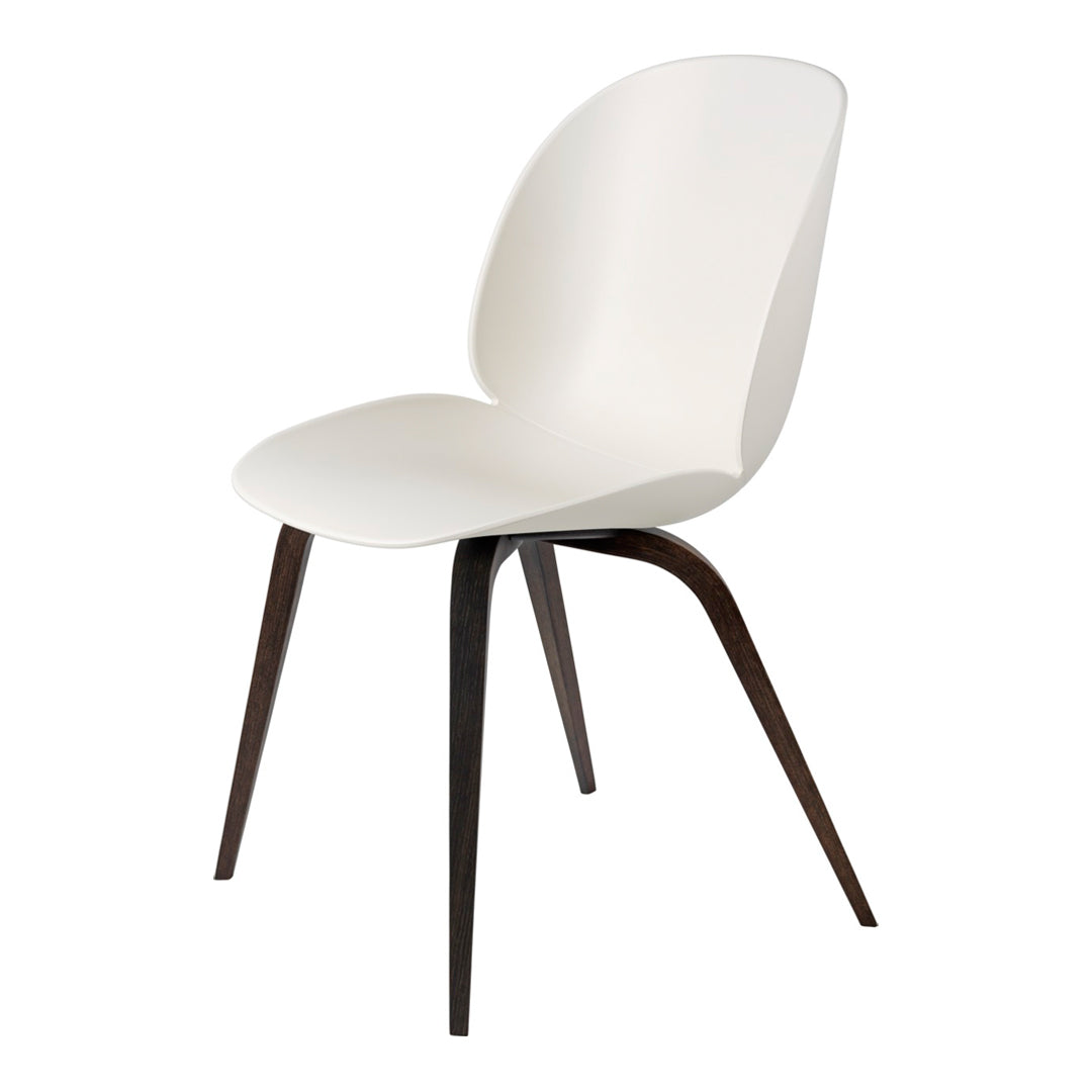 Modern Beetle Dining Chair with Solid Wood Base - Unupholstered Minimalist Design for Kitchen, Dining Room & Home Office