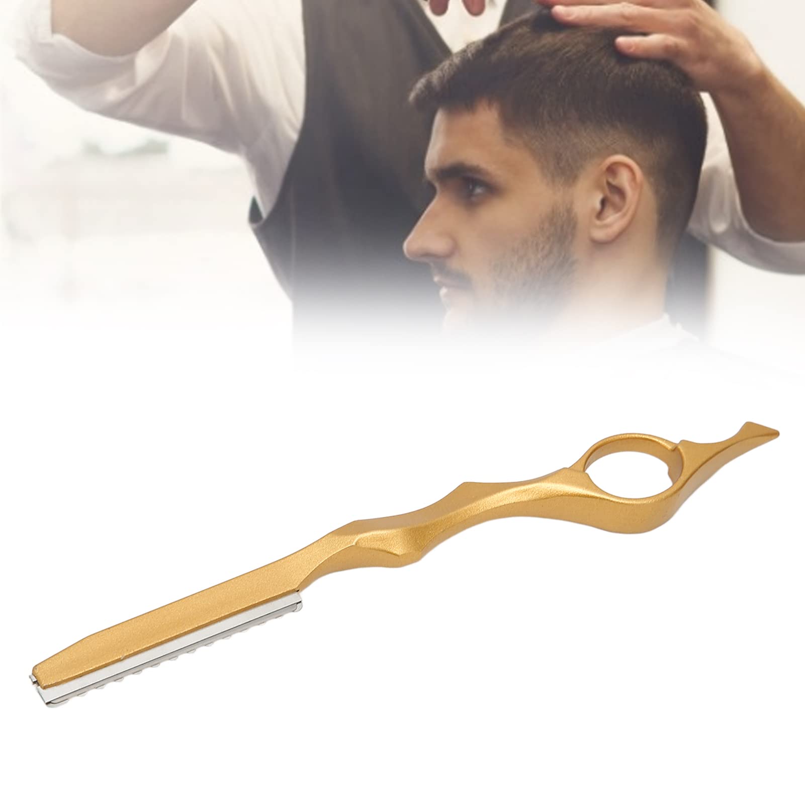 Professional Hair Cutting Razor - Styling & Thinning Knife for Texturizing & Trimming (Golden) | Perfect for Barbers, Stylists & DIY Haircuts at Home