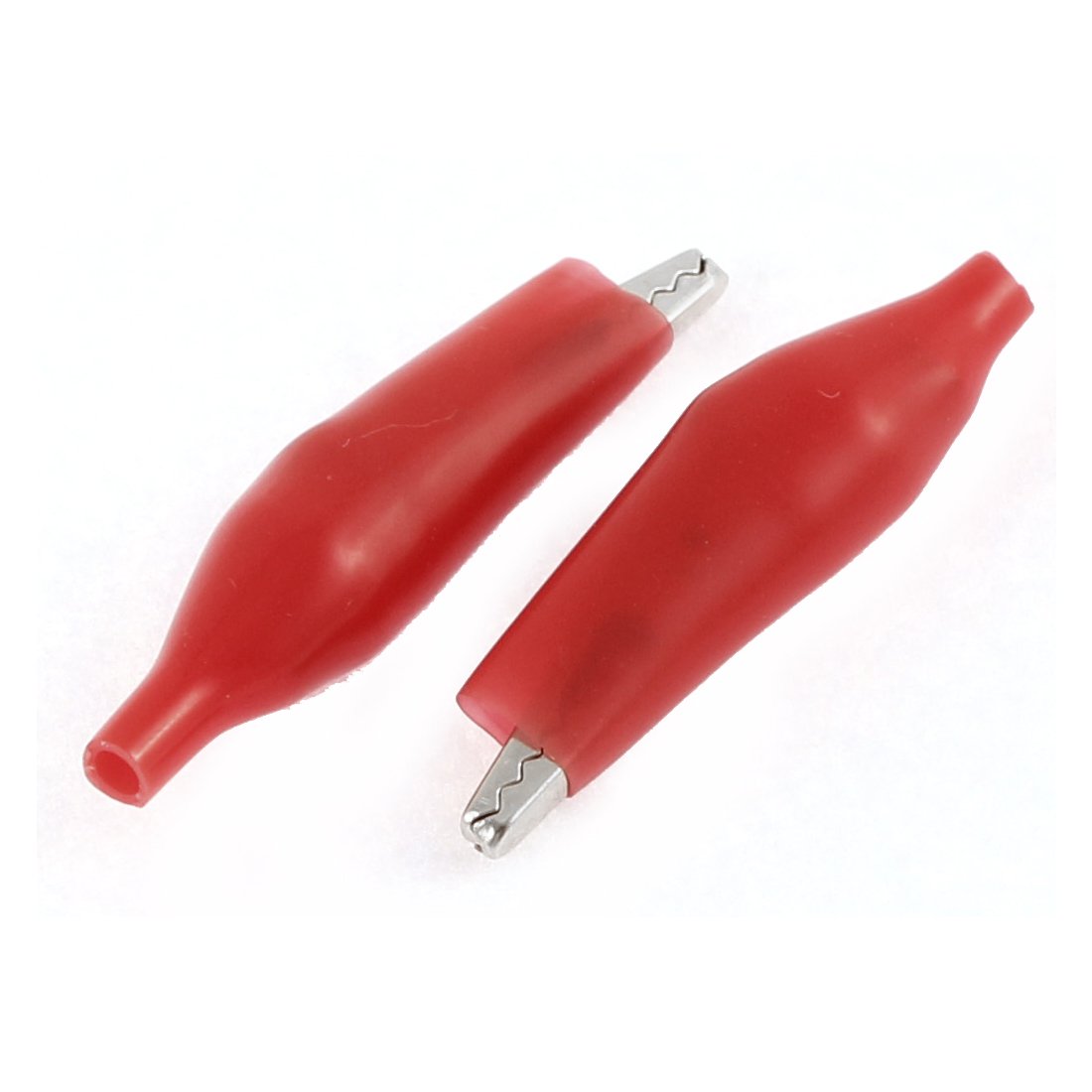 42mm Insulated Alligator Test Clips - 10Pcs Red Crocodile Voltage Tester Clamps for Electrical Testing, Circuit Repair & DIY Projects