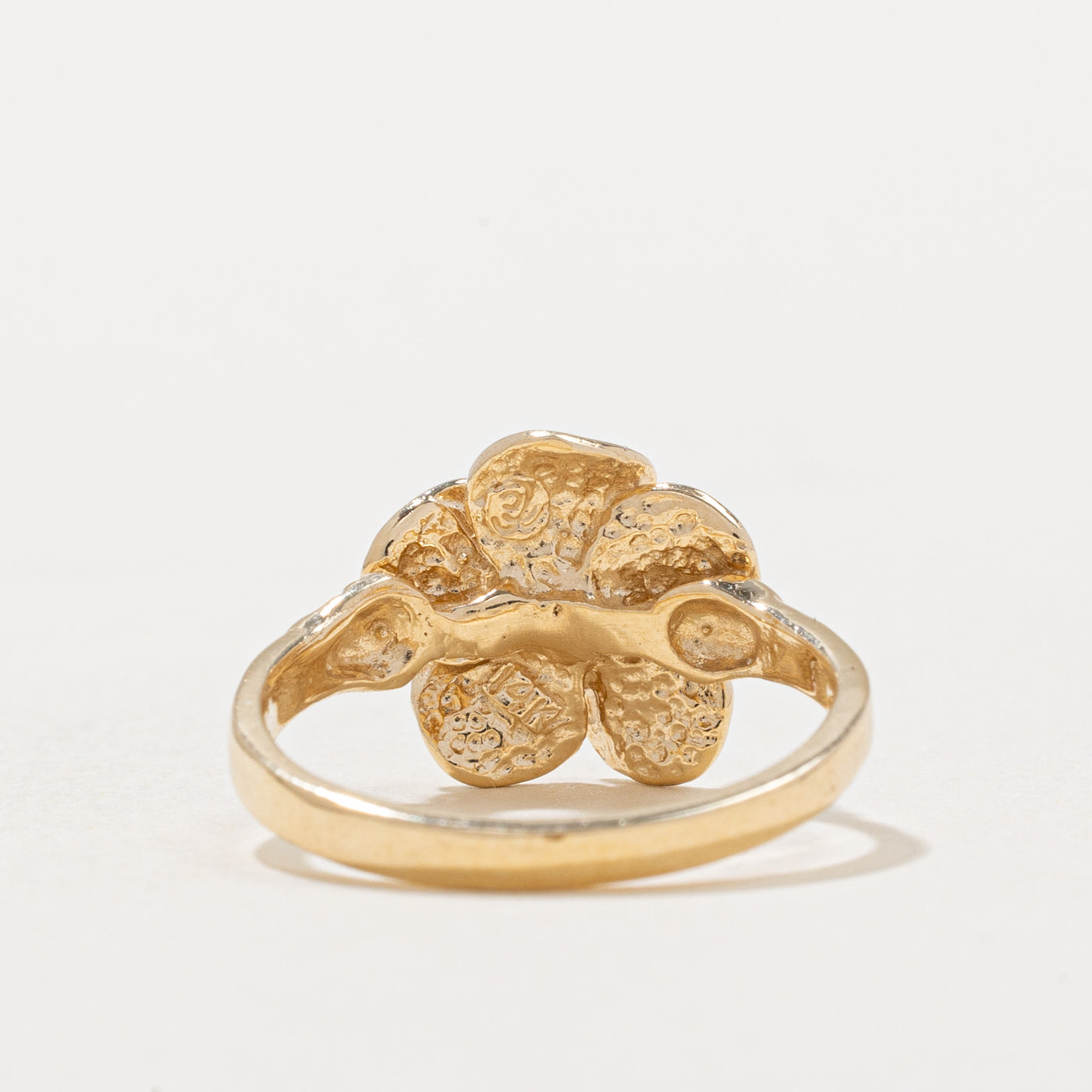 0.04ct Diamond Flower Ring for Women - Size 5.25 | Elegant Floral Engagement, Wedding, Anniversary Jewelry Gift | Perfect for Valentine's Day & Special Occasions