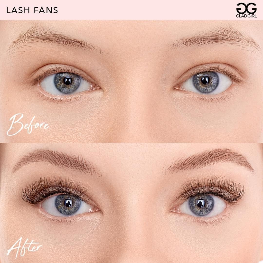 Glad Lash Signature Volume Fans 10D C Curl 9mm & 15mm - Premium False Eyelashes for Dramatic Eye Makeup - Perfect for Parties, Weddings & Special Occasions