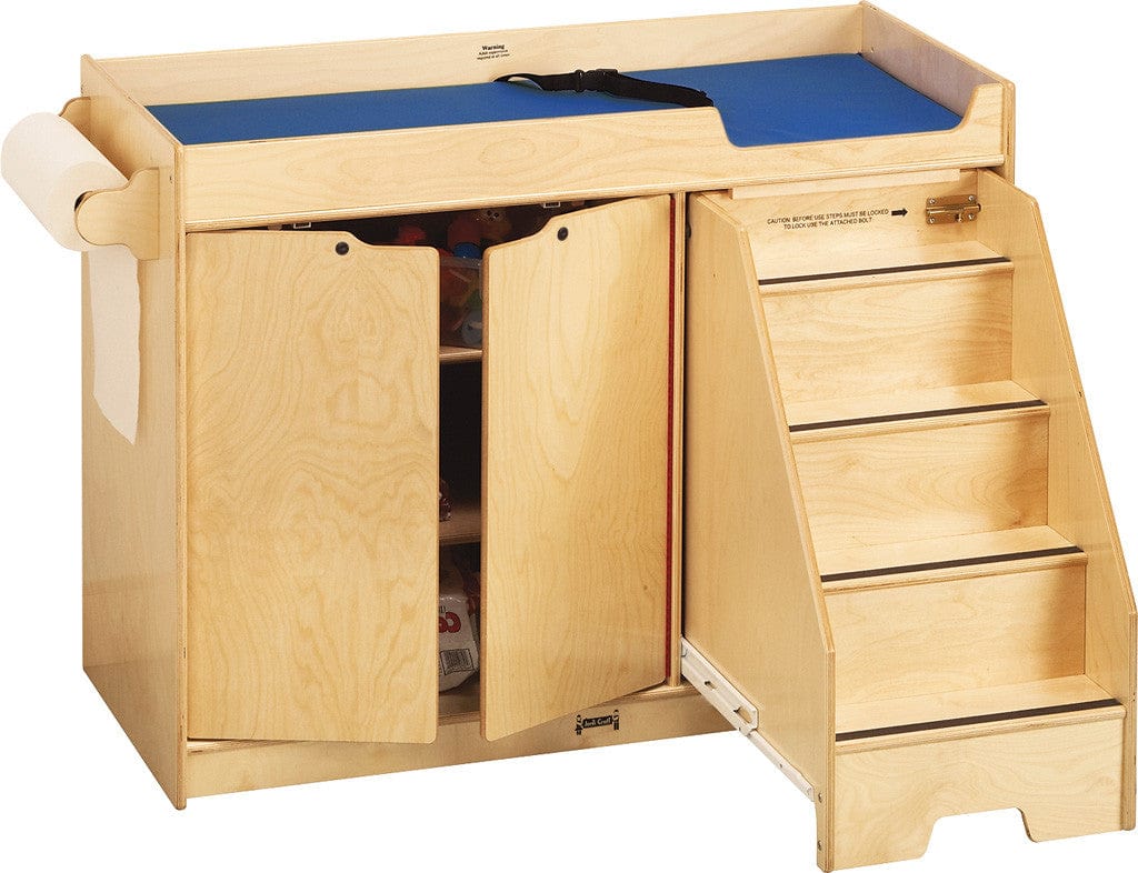 Jonti Craft® Diaper Changing Table with Stairs - Safe & Sturdy Baby Changing Station for Nursery, Daycare & Home Use