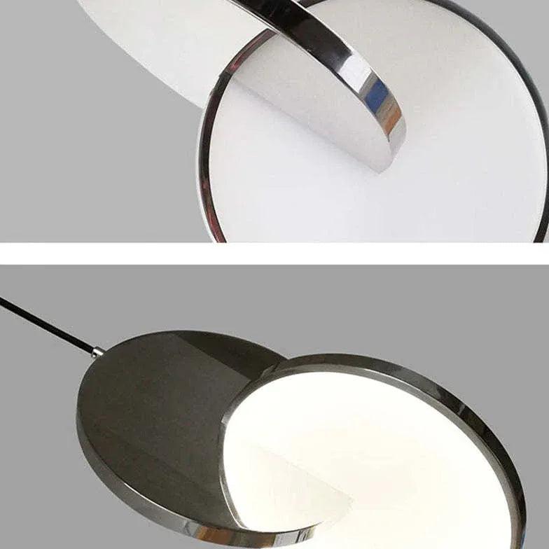 Modern Round Geometric Pendant Light - Stylish Ceiling Hanging Fixture for Living Room, Dining Room, or Bedroom Lighting
