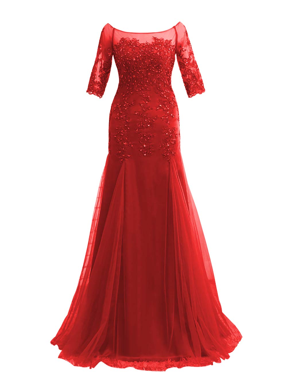 Elegant Mother of The Bride Dresses with Long Sleeves - Lace Formal Evening Gowns for Wedding Guest & Special Occasions | Perfect for Church Ceremonies, Receptions & Black Tie Events