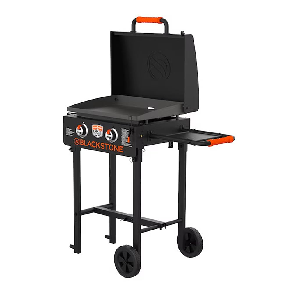 22 Inch Blackstone Griddle with Hood & Grill Stand - Portable Outdoor Flat Top Gas Grill for Camping, Backyard BBQ & Tailgating - Includes Blackstone Seasoning & Griddle Gloves - Perfect for Outdoor Cooking, Picnics & Family Gatherings