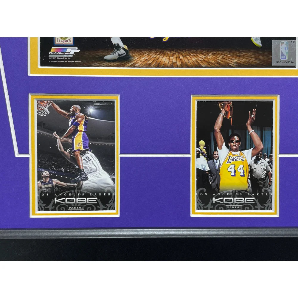 Authentic Kobe Bryant Final Lakers Game Used Confetti Collage Framed Memorabilia #D/824 - Perfect for Sports Collectors, Lakers Fans, and NBA Memorabilia Displays