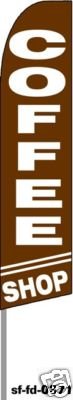 Complete Coffee Shop Feather Banner Flag Kit - Eye-Catching Outdoor Advertising for Cafés & Businesses | Perfect for Storefronts, Events & Grand Openings