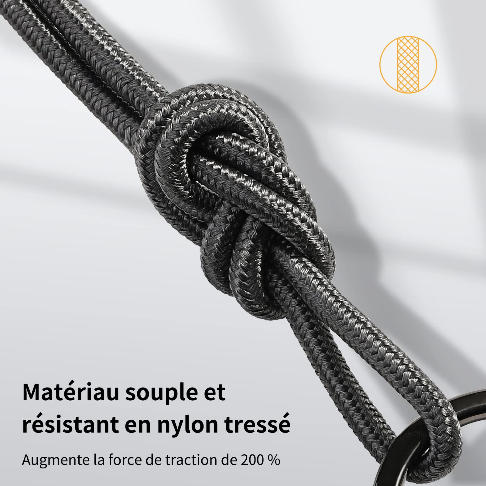 UNBREAKcable iPhone Charger Cable [Apple MFi Certified] - Durable Nylon Braided Lightning Cable for iPhone 14/13/12/11 Pro Max/XS/XR/X/8/7/6s/6 Plus/SE & iPad - Fast Charging & Data Sync - Perfect for Home, Office & Travel (1M/3.3ft)