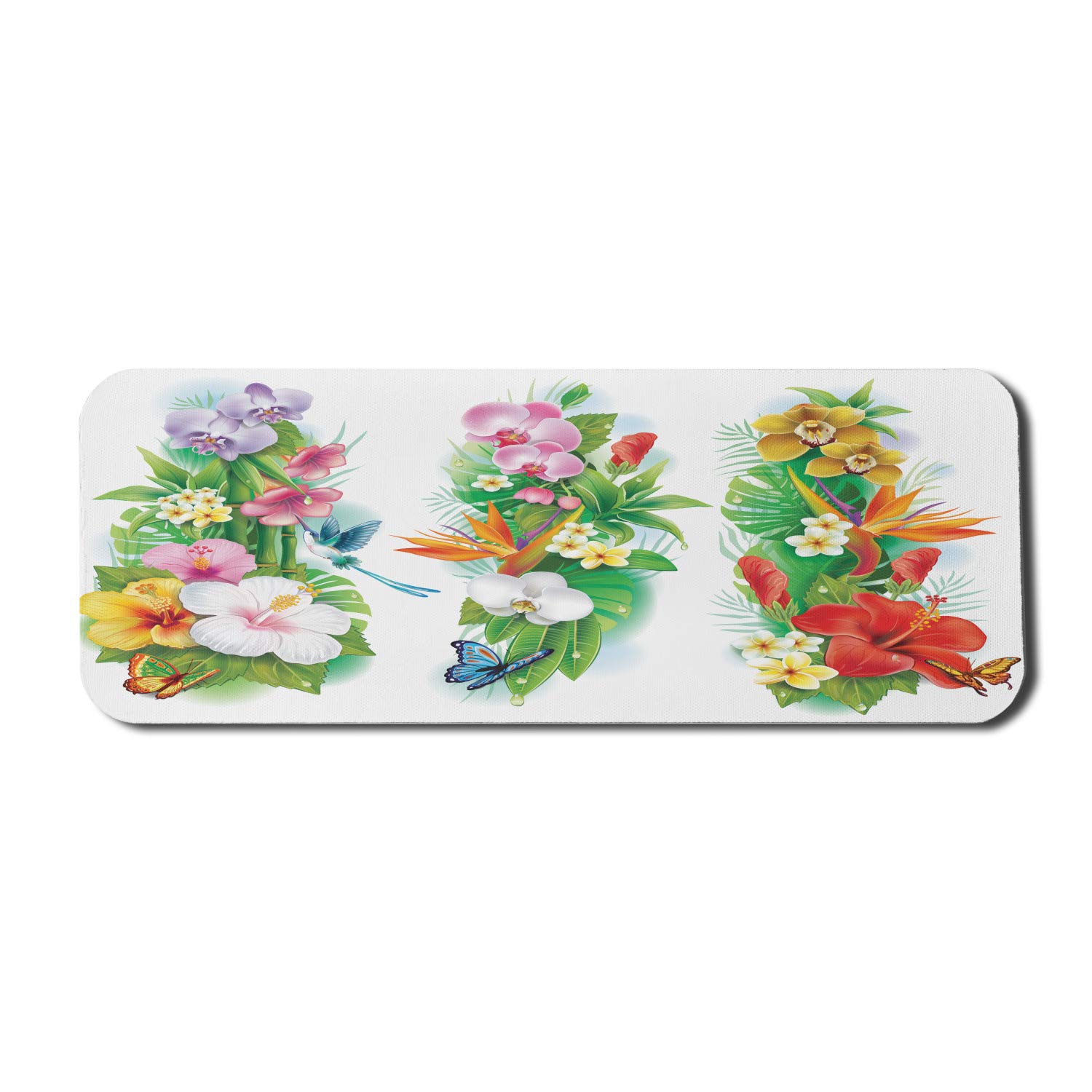 Ambesonne Watercolor Flower Mouse Pad - Non-Slip Rubber Gaming Mousepad (31
