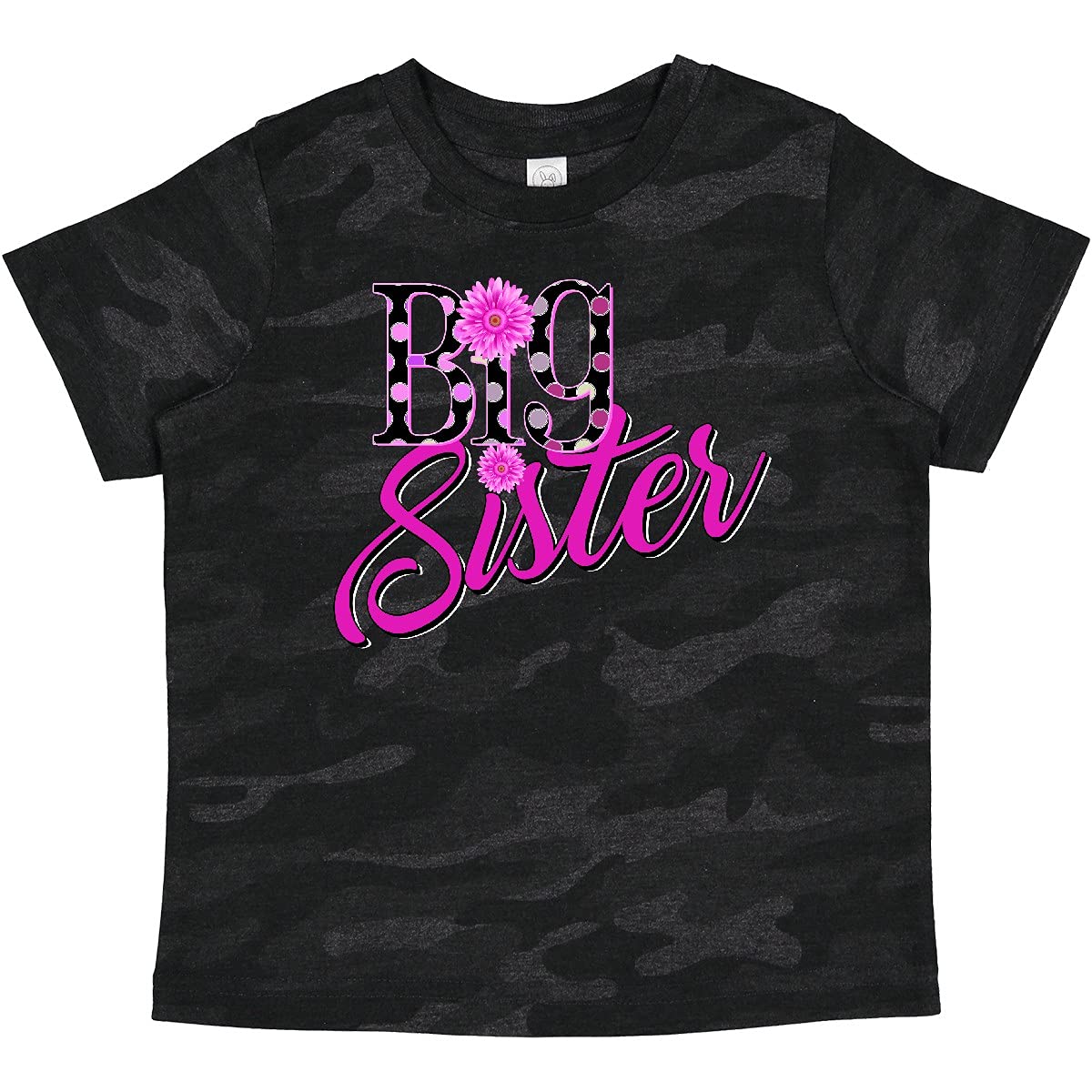 Inktastic Big Sister with Polka Dots Baby T-Shirt - Cute Toddler Graphic Tee for Siblings - Perfect for Family Photos, Birth Announcements & Matching Outfits