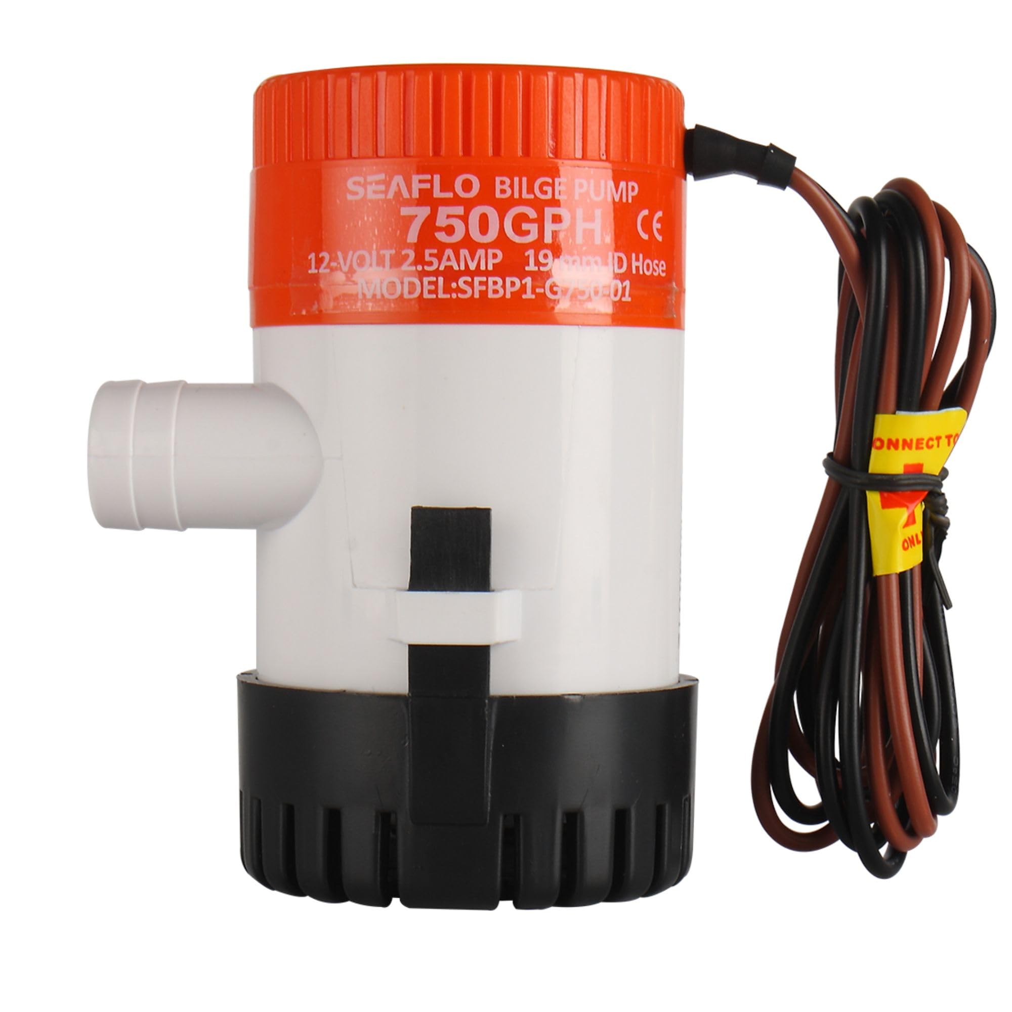 SEAFLO 750 GPH Electric Marine Bilge Pump - Automatic Boat Bilge Water Removal System for Yachts, Fishing Boats & Sailboats