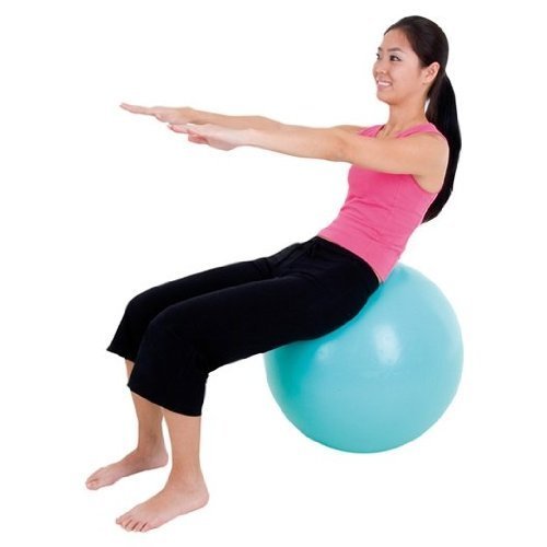 AGM Group 85503-Bulk 75 Inch EcoWise Fitness Ball - Heavy Duty Exercise Ball for Yoga, Pilates & Core Workouts - Non-Slip Surface, Ocean Blue - Perfect for Home Gym & Fitness Studios