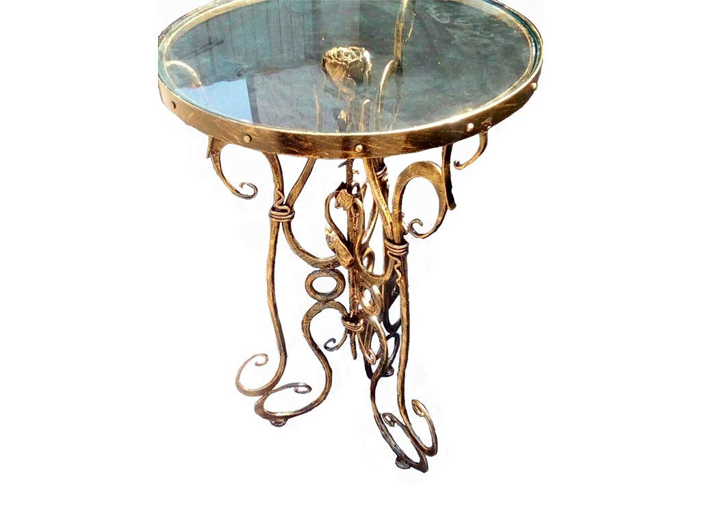 Hand-Forged Coffee Table & Kitchen Table - Rustic Industrial Style for Living Room, Dining Room & Office Decor