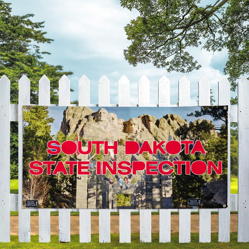 Vinyl Banner - 60x144 Inches, Weatherproof & Durable with 10 Grommets - Perfect for South Dakota State Inspections, Business Advertising & Outdoor Yard Signs - Great for Construction Sites, Car Dealerships & Industrial Facilities