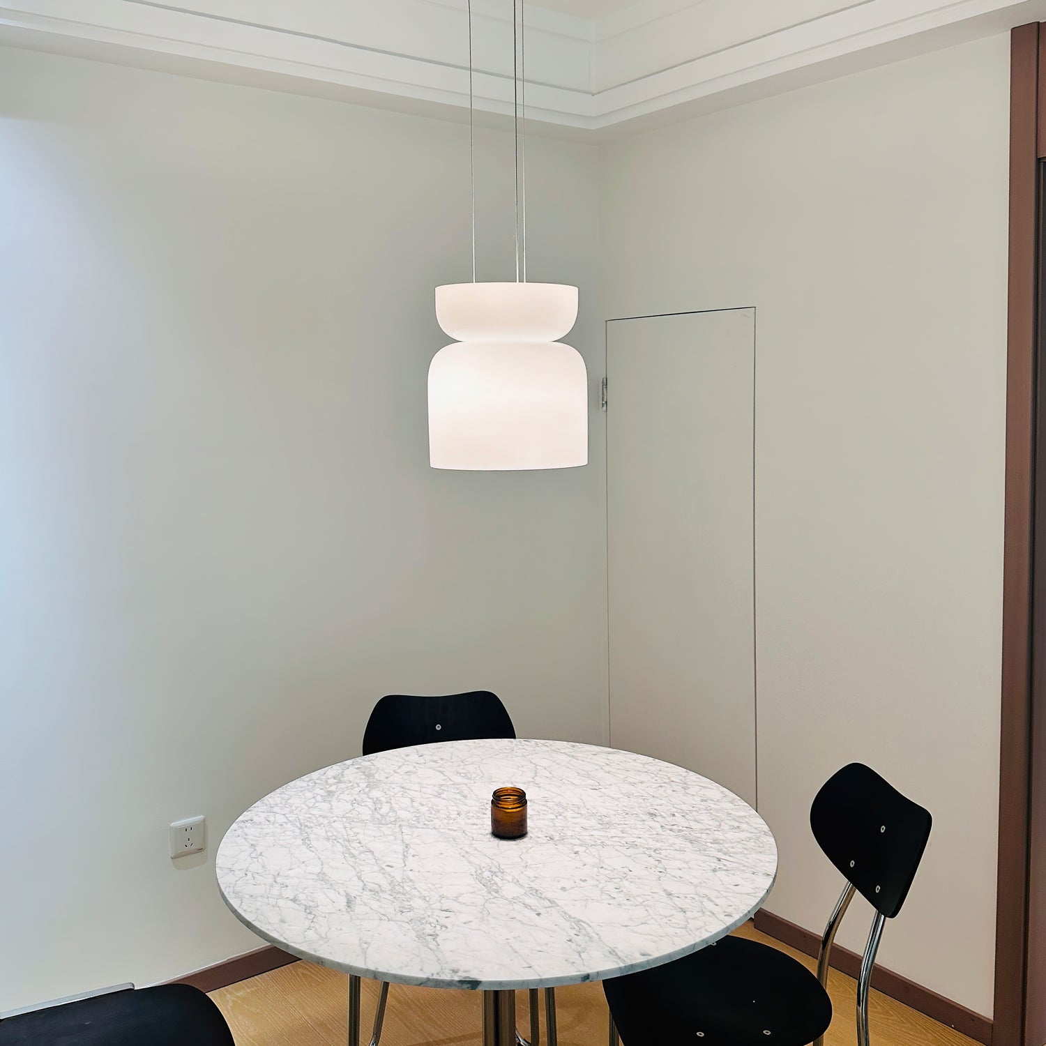 Modern Alba LED Glass Pendant Light - Dimmable Hanging Fixture for Kitchen Island, Dining Room & Bedroom Lighting | Energy Efficient & Stylish Home Decor