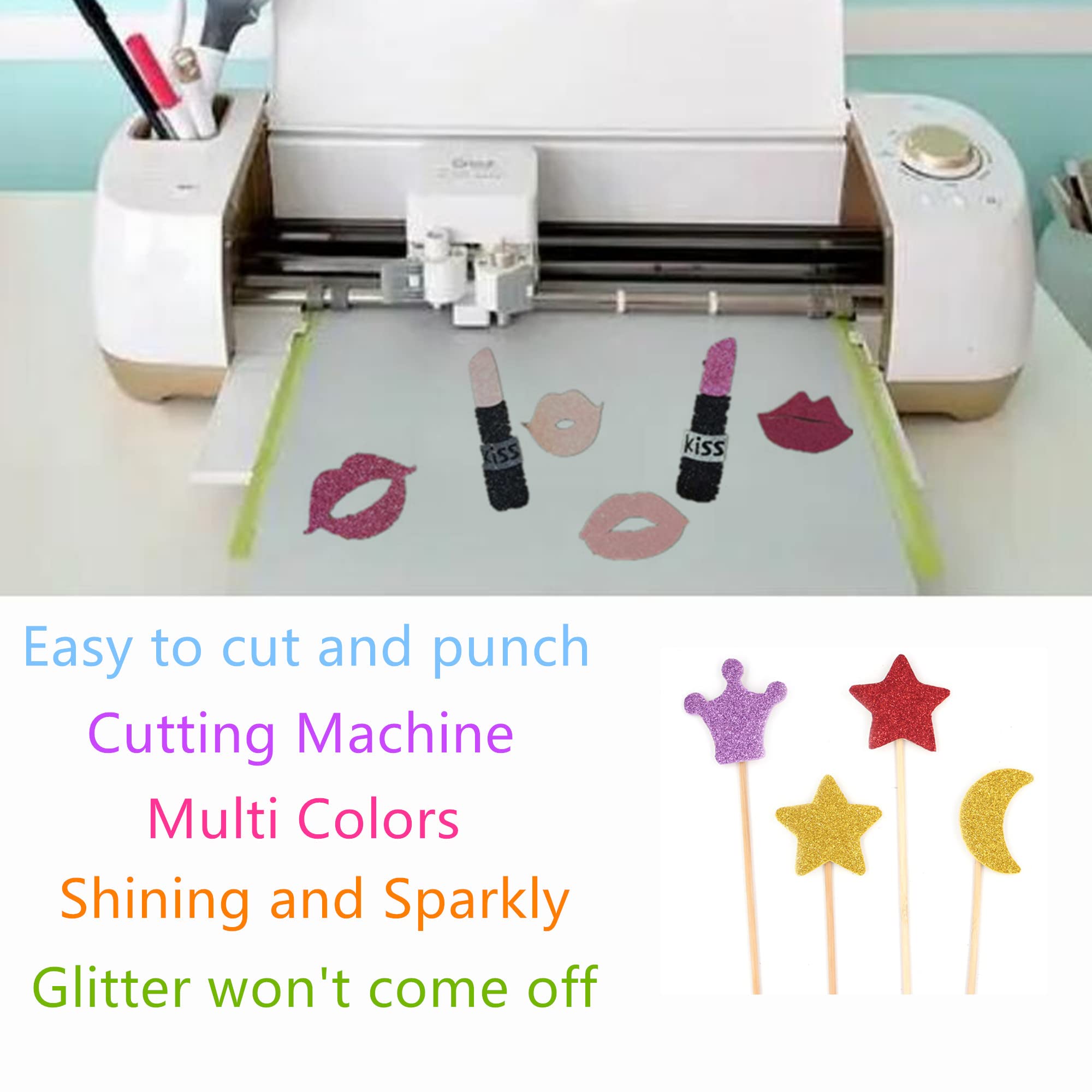 20 Sheets Purple Glitter Cardstock Paper - 250gsm/92lb A4 Sparkly Craft Paper for DIY Greeting Cards, Wedding Invitations, Scrapbooking & Party Decorations - Perfect for Birthday, Anniversary & Holiday Crafts