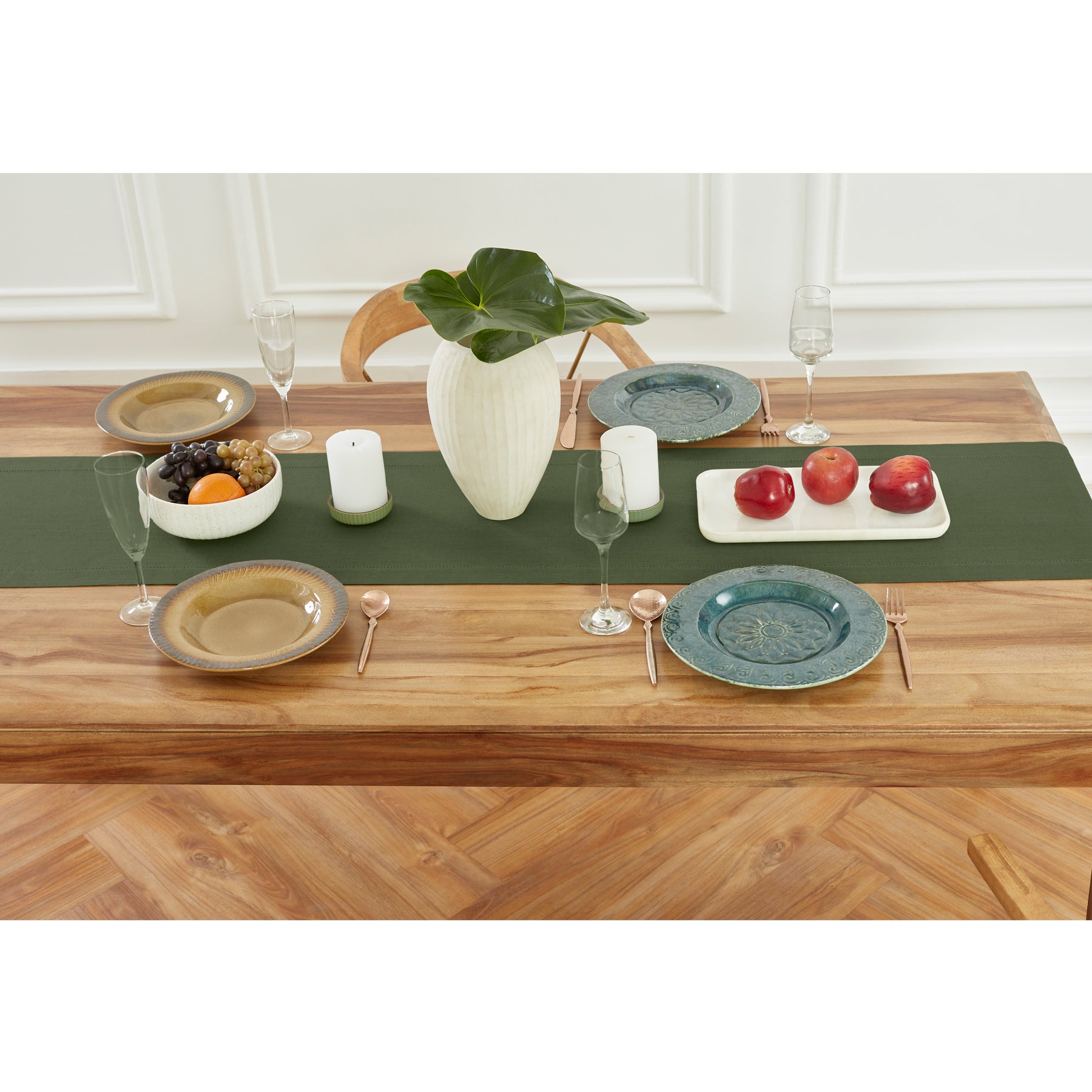 Elegant Medium Weight Hemstitch Table Runner - Perfect for Dining Tables, Weddings, and Holiday Decorations