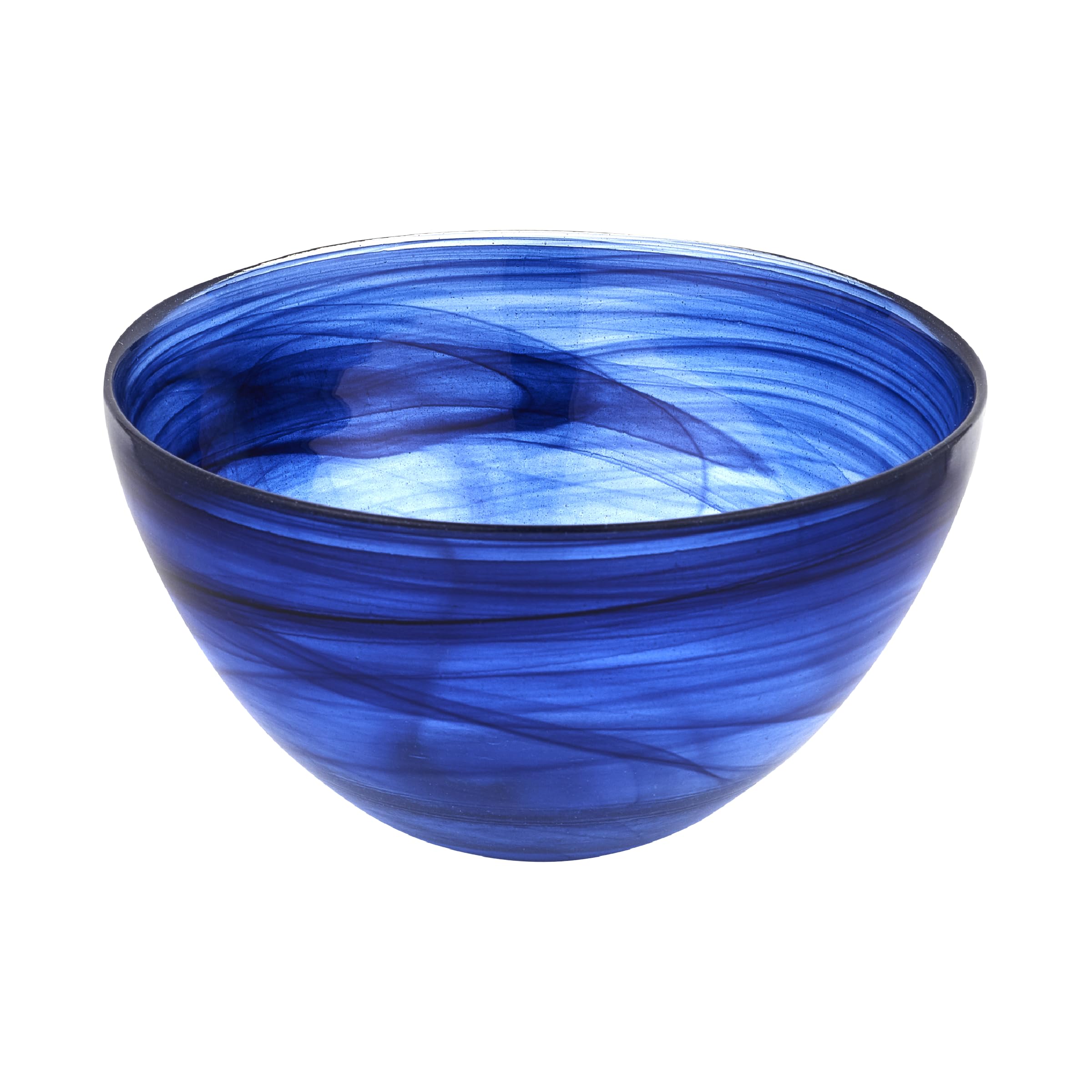 Badash 6-Inch Alabaster Glass Decorative Bowl - Perfect for Salads, Soup, Rice, Fruit, Desserts & Cereal | Elegant Cobalt Blue Serving Bowl for Dining, Entertaining & Kitchen Decor